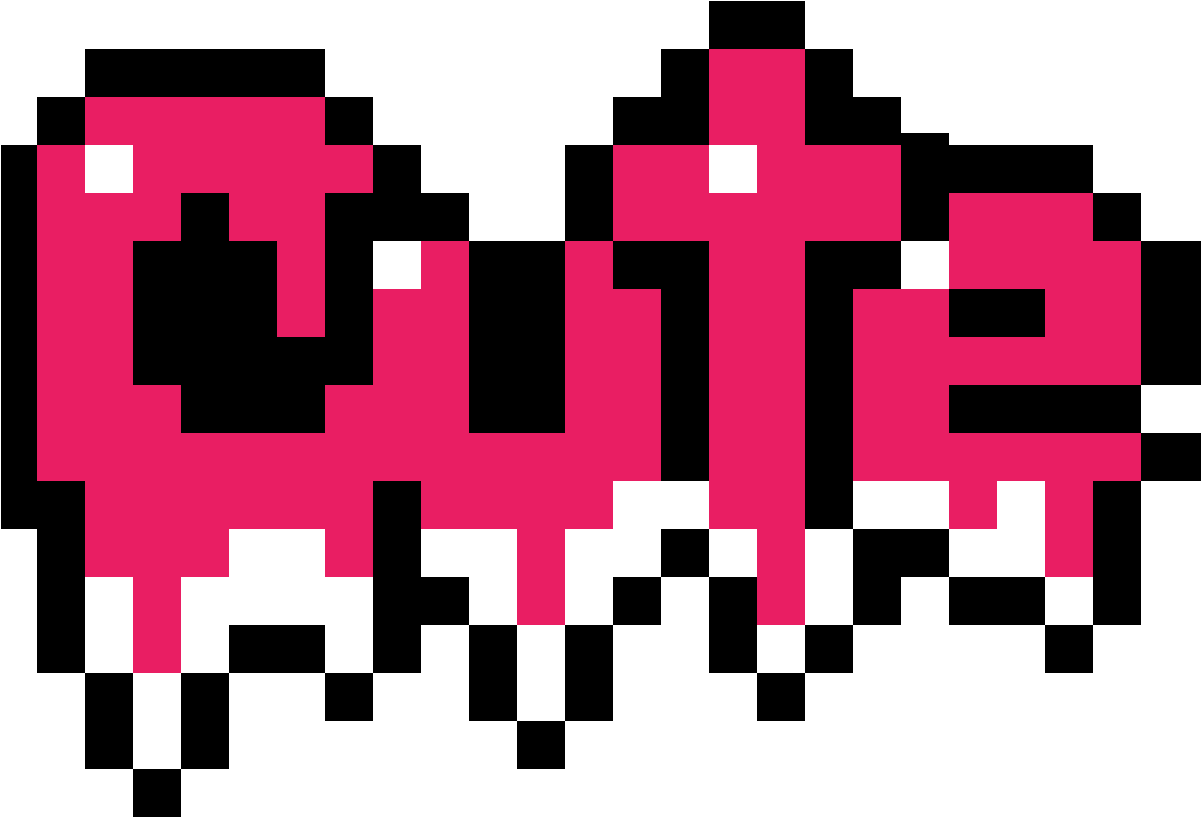 Download Pixelated Cute Text Art.png