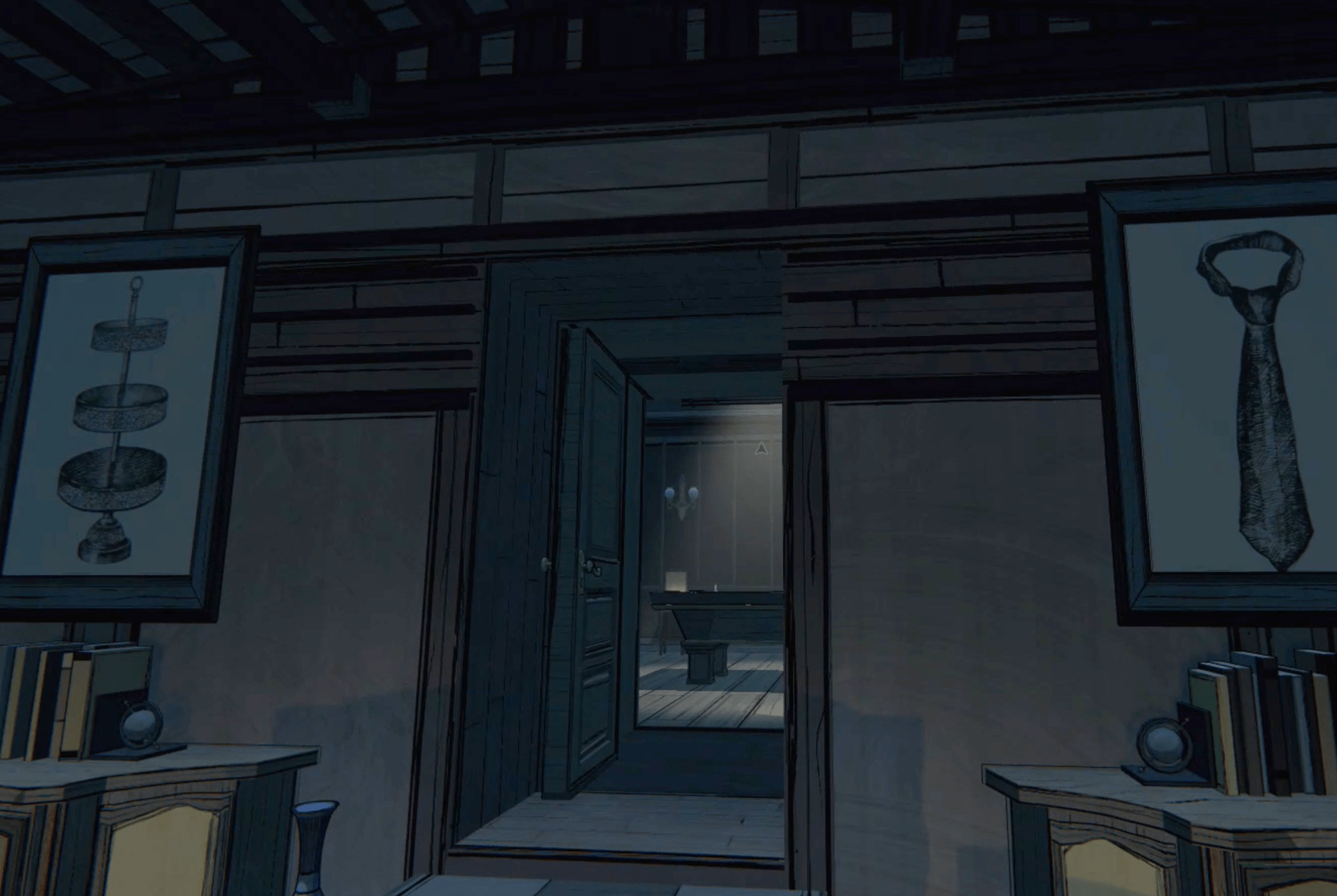 two picture puzzle in Blue Prince