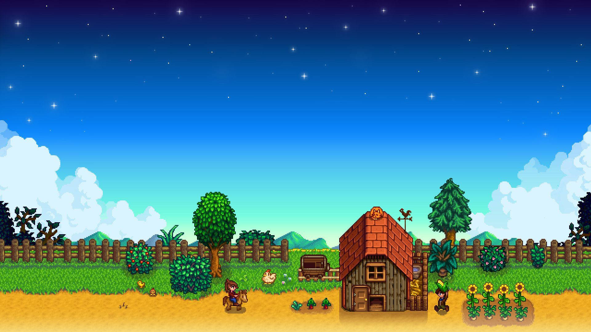 2d Farm Of Stardew Valley Wallpaper