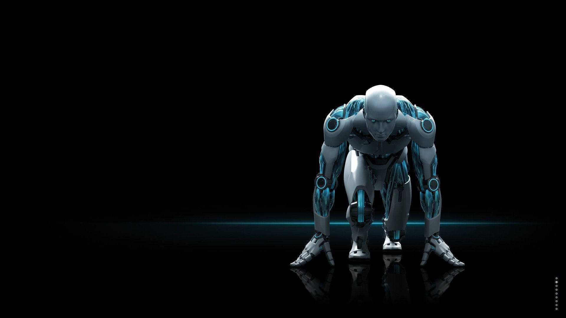 Download White Male Robot Wallpaper