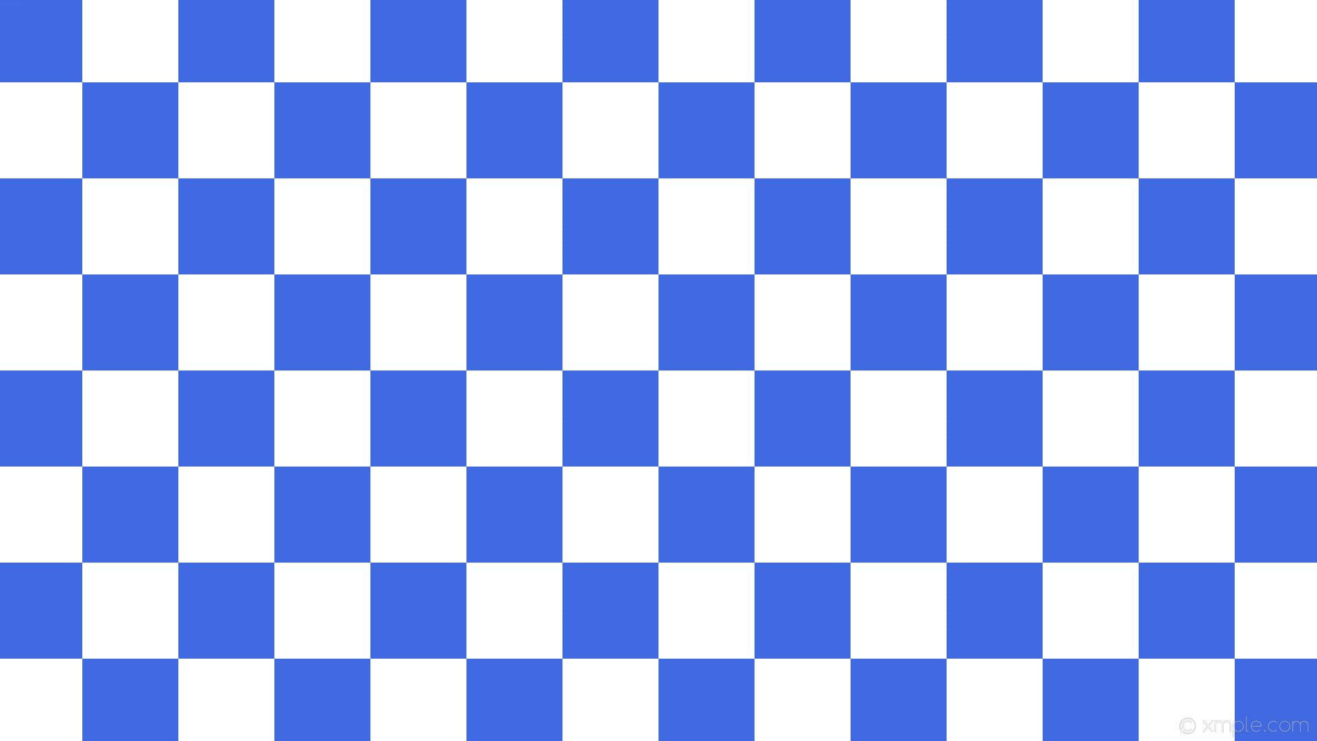 White And Cobalt Blue Checkered