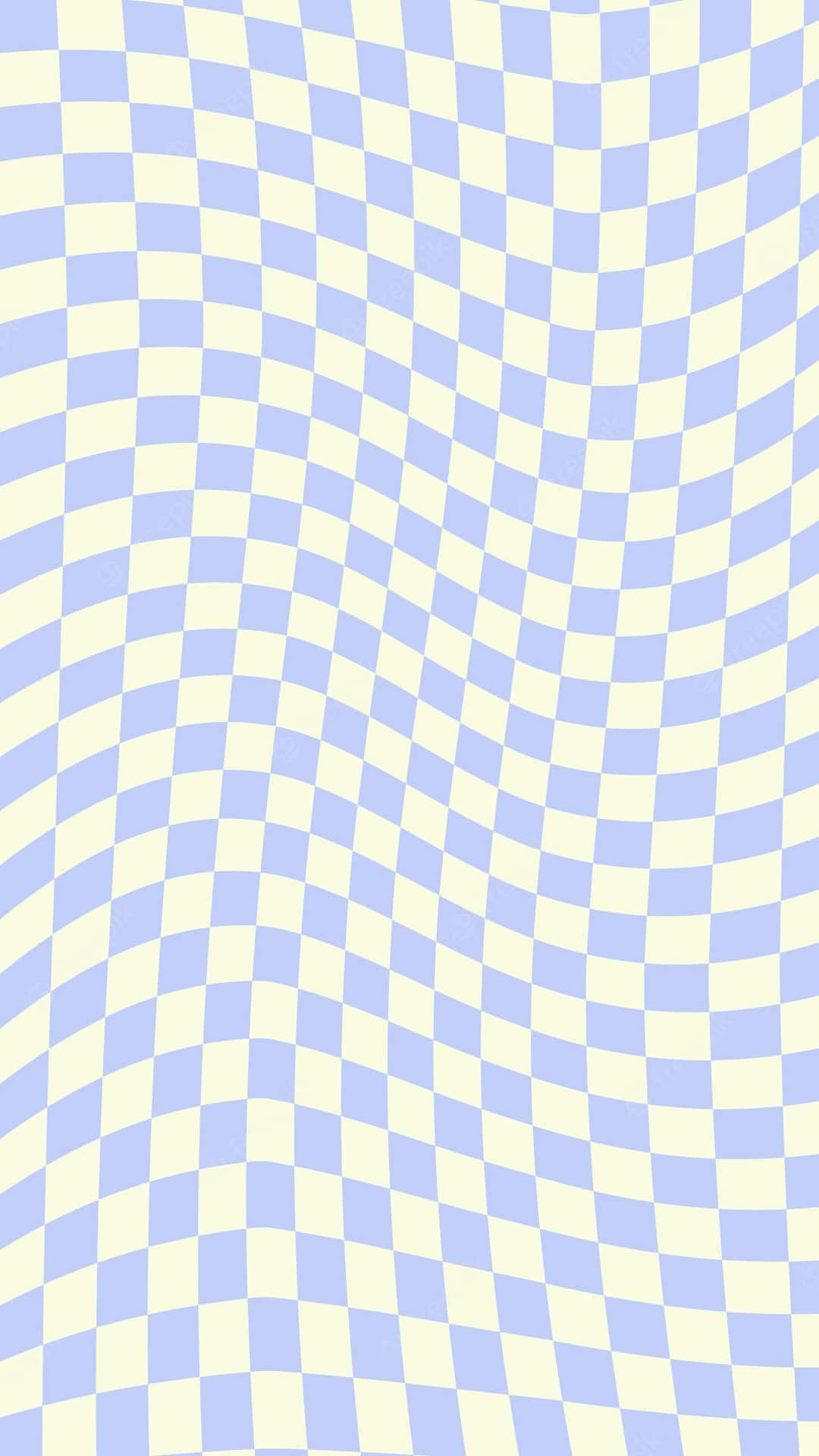 White Checkered Wave Pattern Wallpaper