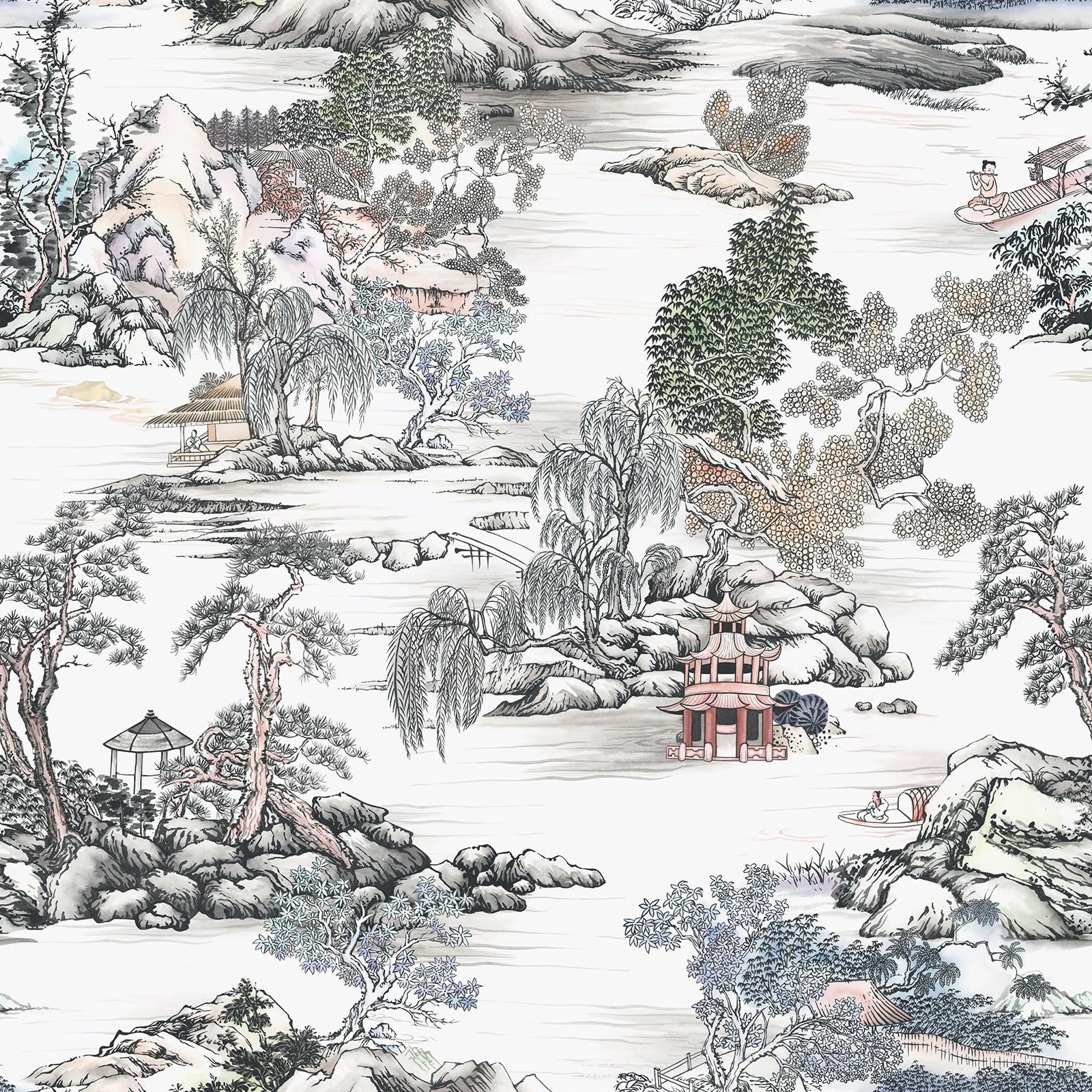 VaryStyle Vintage Chinoiserie Wallpaper