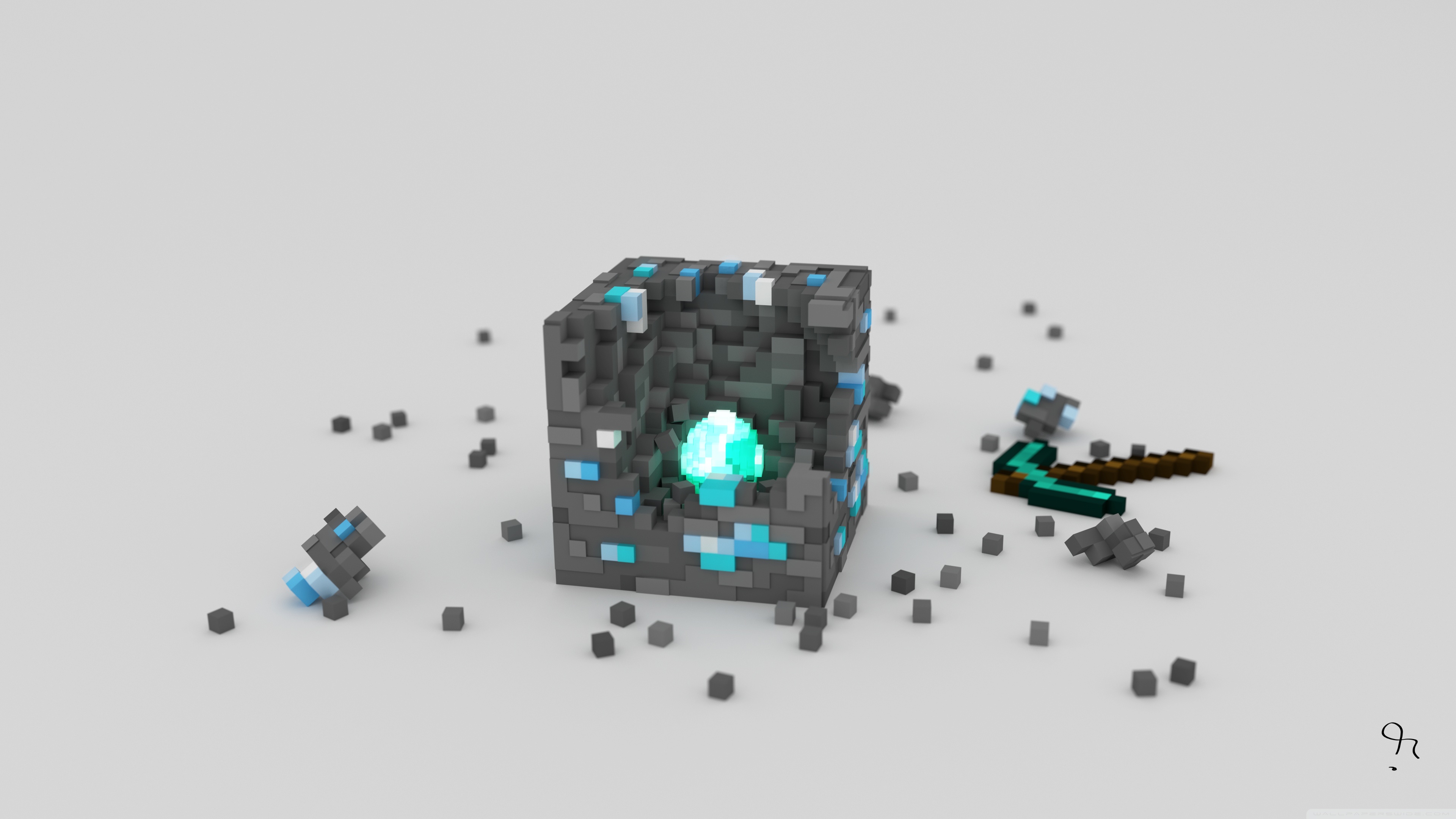 Diamond Ore Ultra HD Wallpaper for 4K