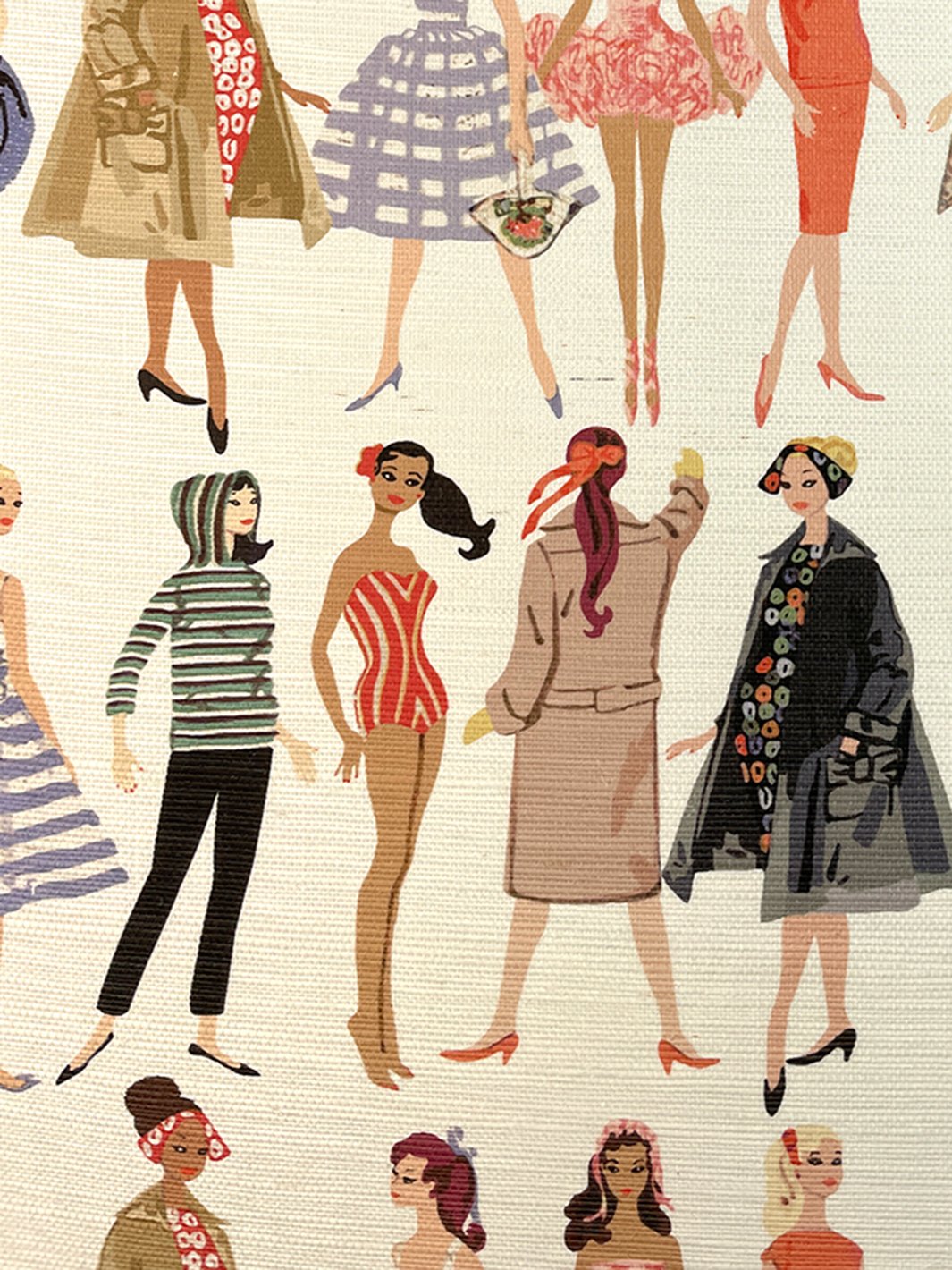 Vintage Illustration' Grasscloth