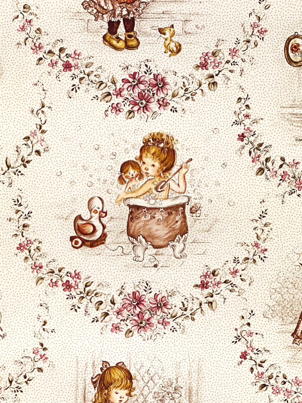Vintage Children's Wallpaper 1980s