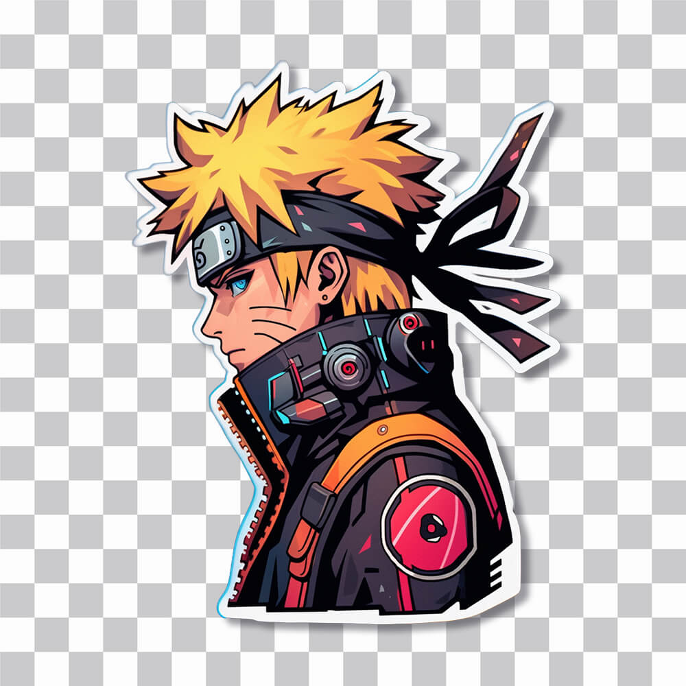 Naruto Uzumaki in Cyberpunk Style