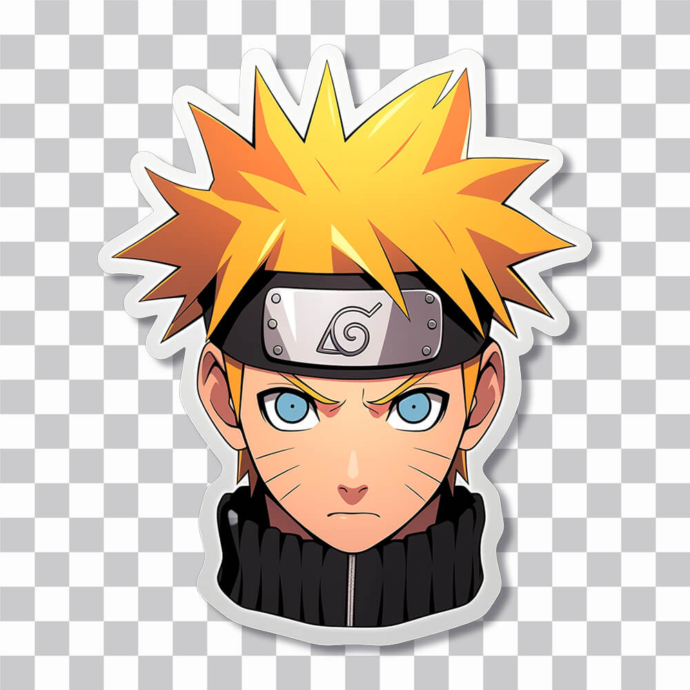 Serious Naruto Head Sticker- Wallpaper