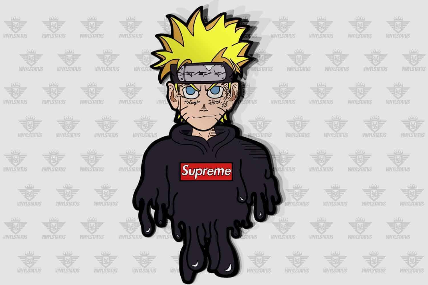 Naruto x Post Malone Supreme Sticker