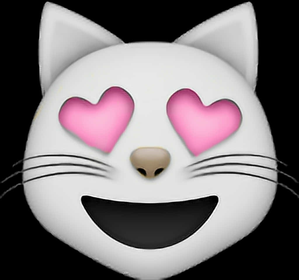 Heart Eyes Cat Emoji. Wallpaper