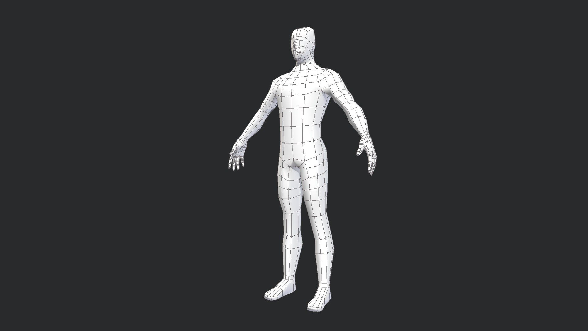 Human Base Mesh Male Free 3D