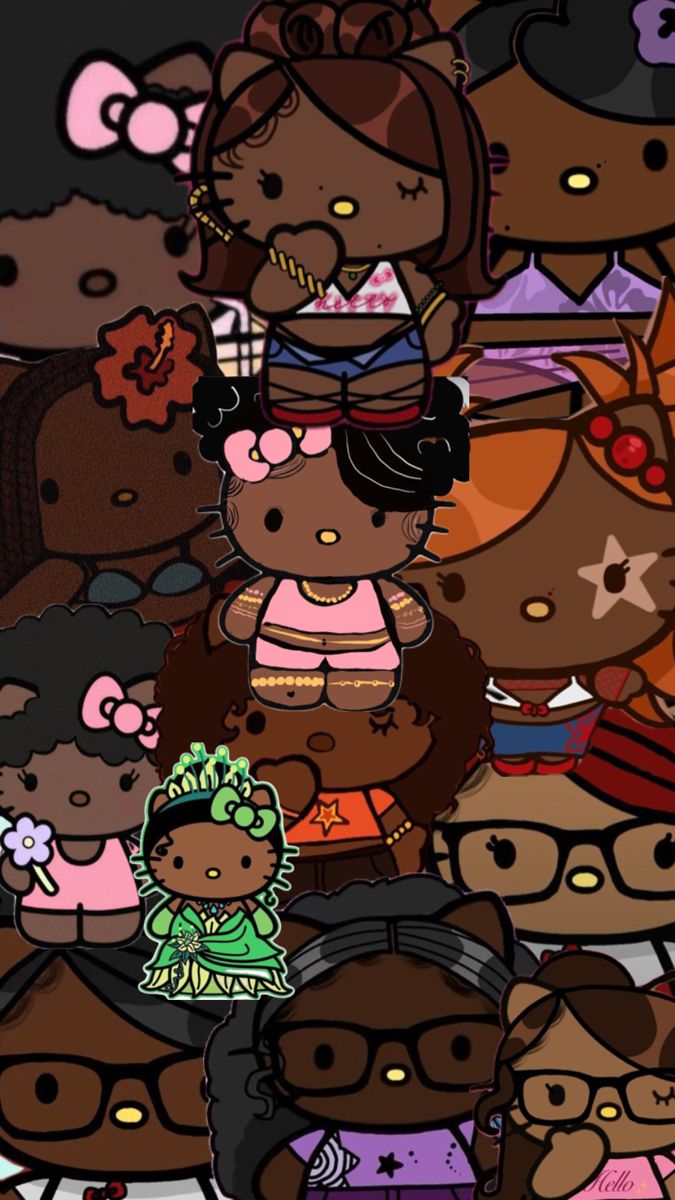 Dark skin hello kitty