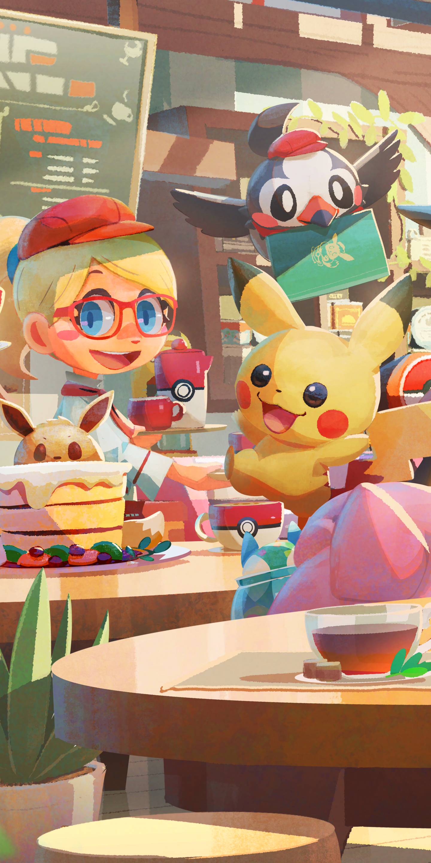 Pokémon Café Mix iPhone Wallpaper