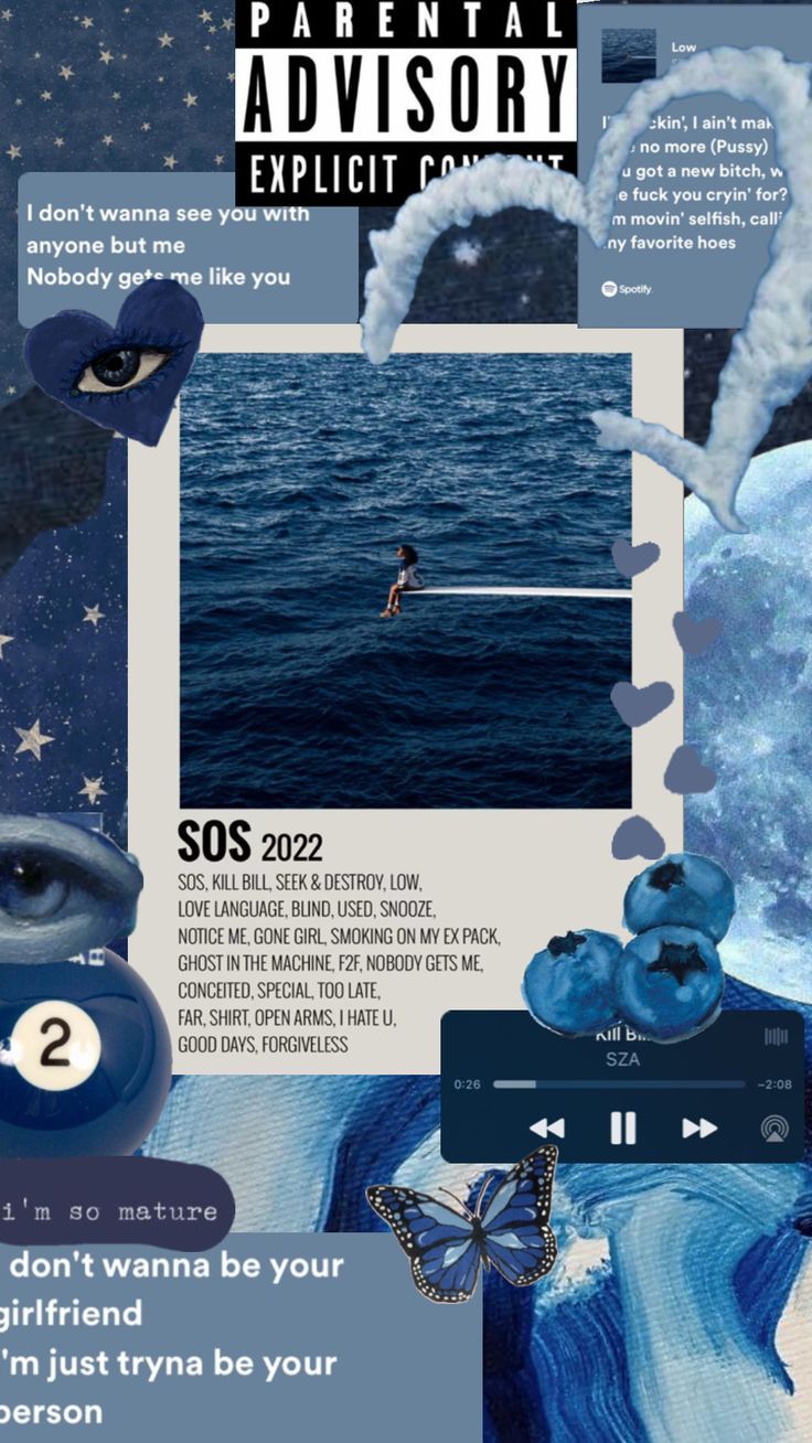 Sza aesthetic blue, Pretty wallpaper ipad