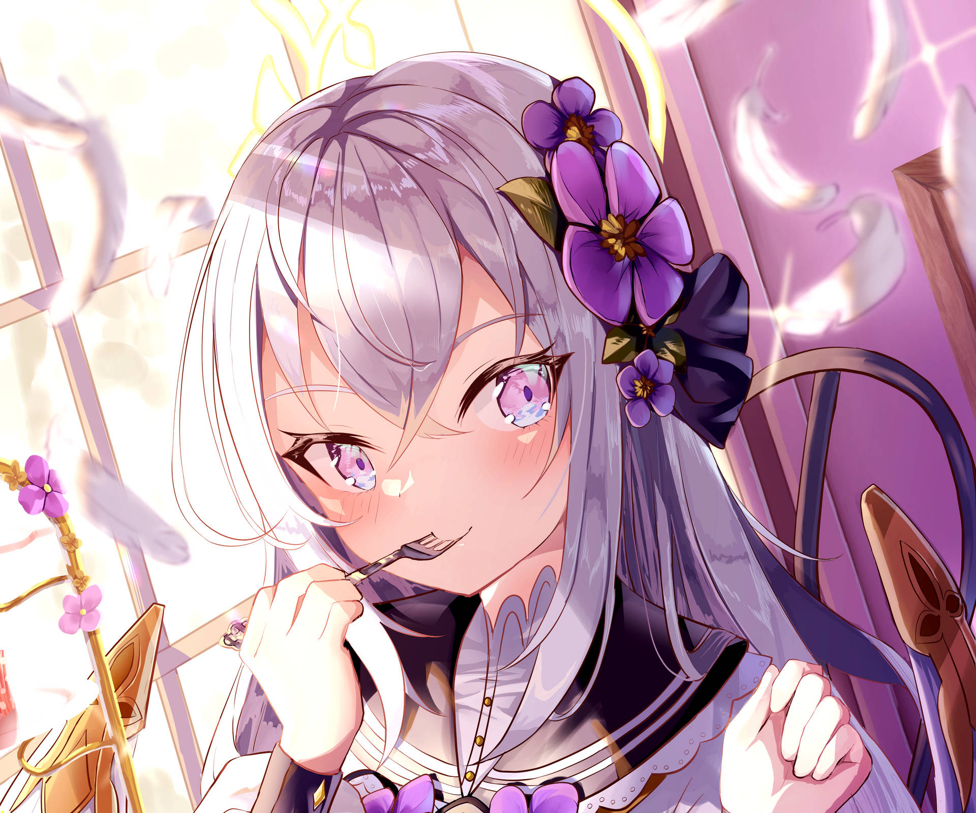 Blue Archive Shirasu Azusa With Fork