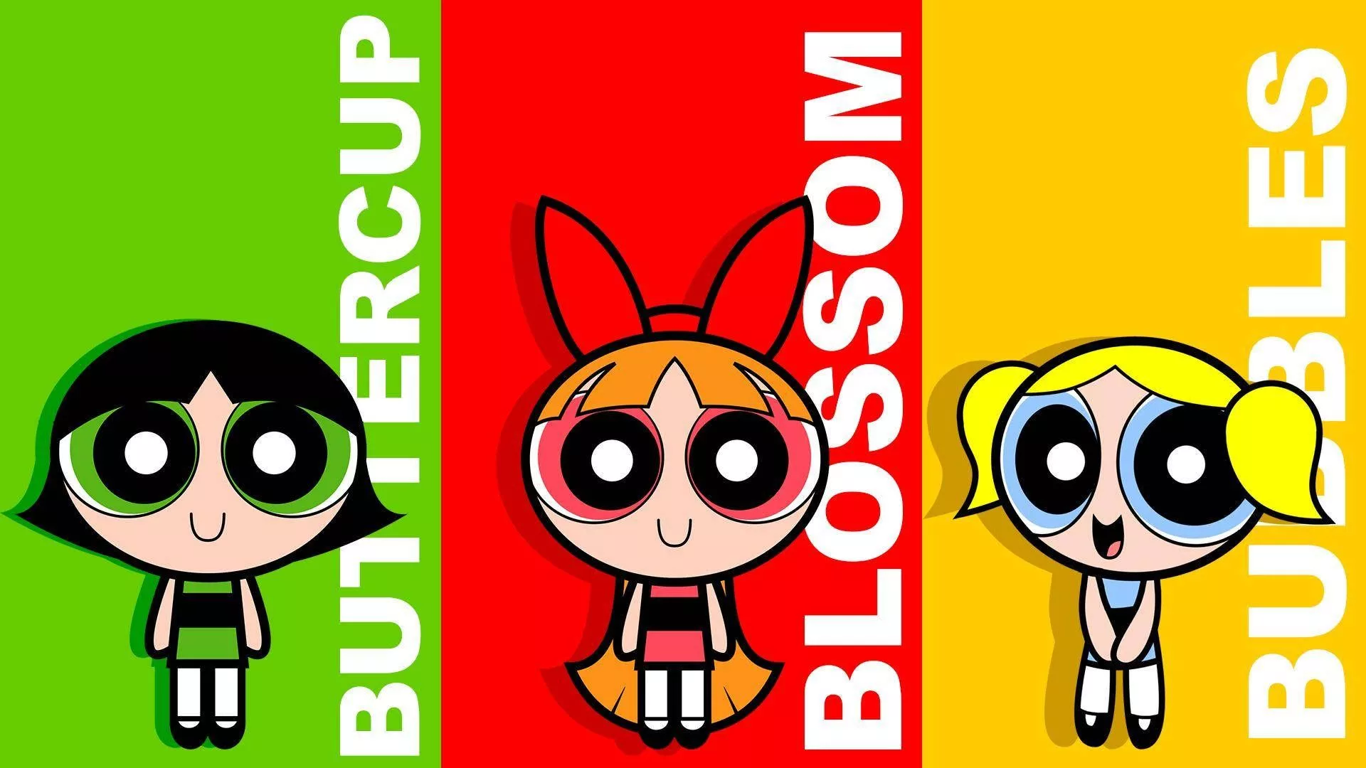Powerpuff Girls Cartoon Collage