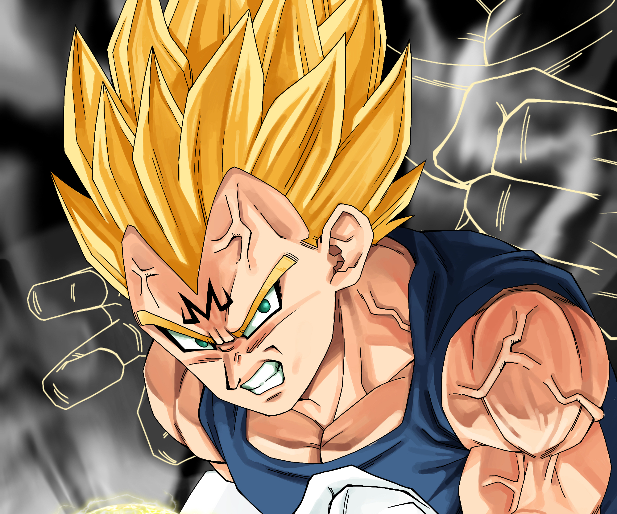 Anime Dragon Ball Majin Vegeta HD Wallpaper