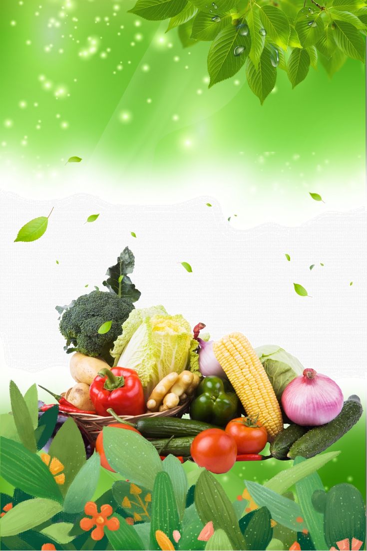 Organic Vegetable Poster Background