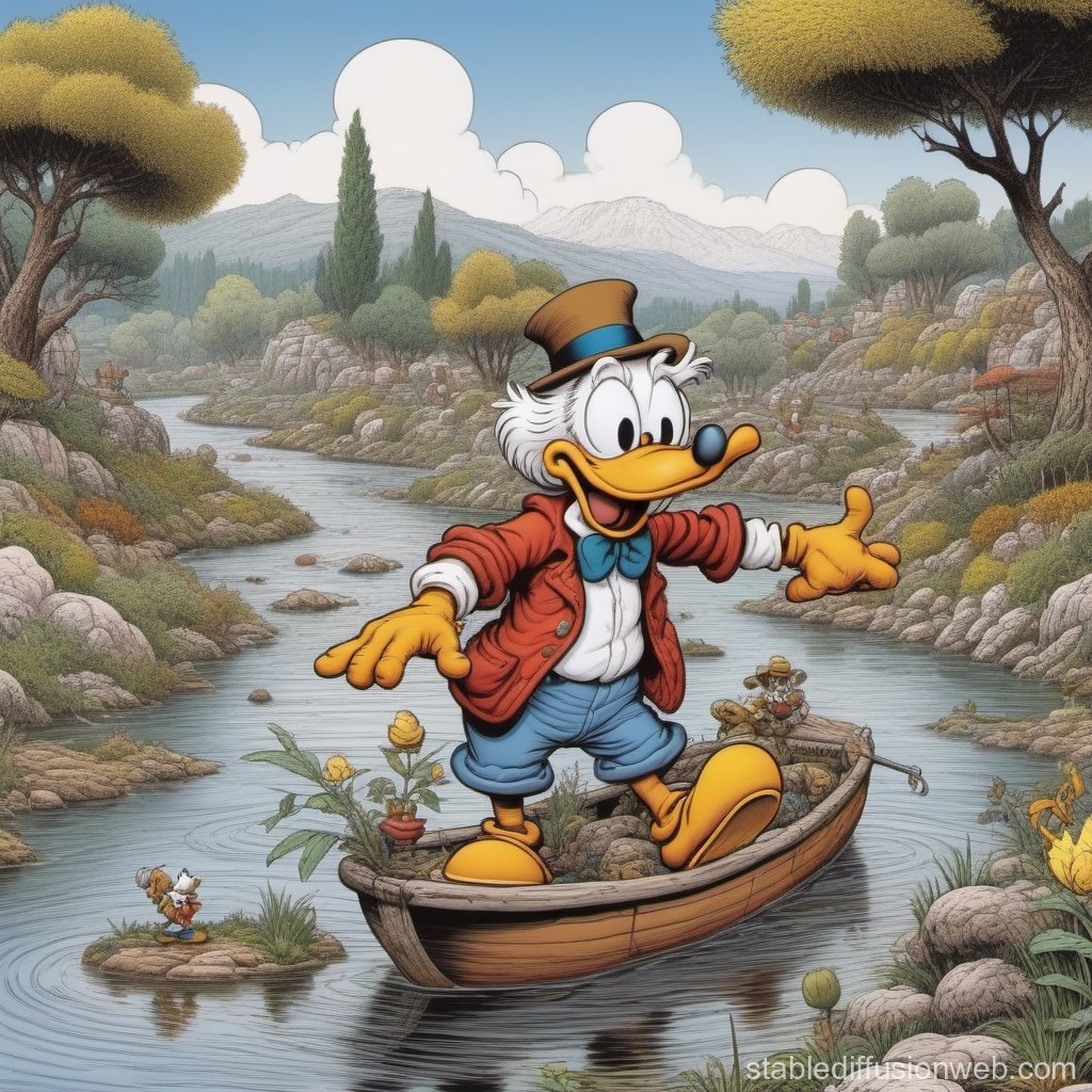 River in Don Rosa's Art Style. Stable