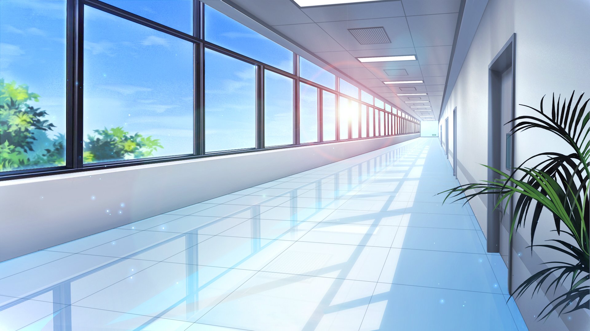 Serene Hallway Anime HD