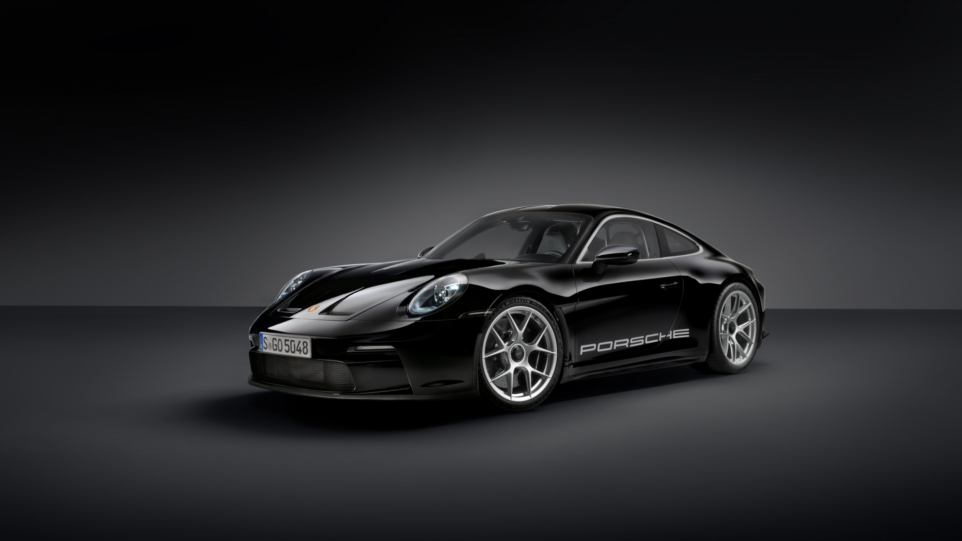 Black Porsche 911 Wallpaper in 8K
