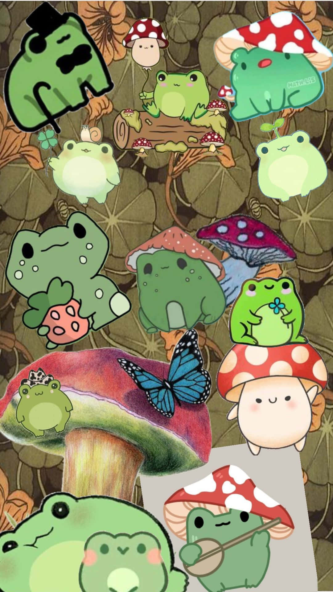 Mushroom Frog Wallpaper