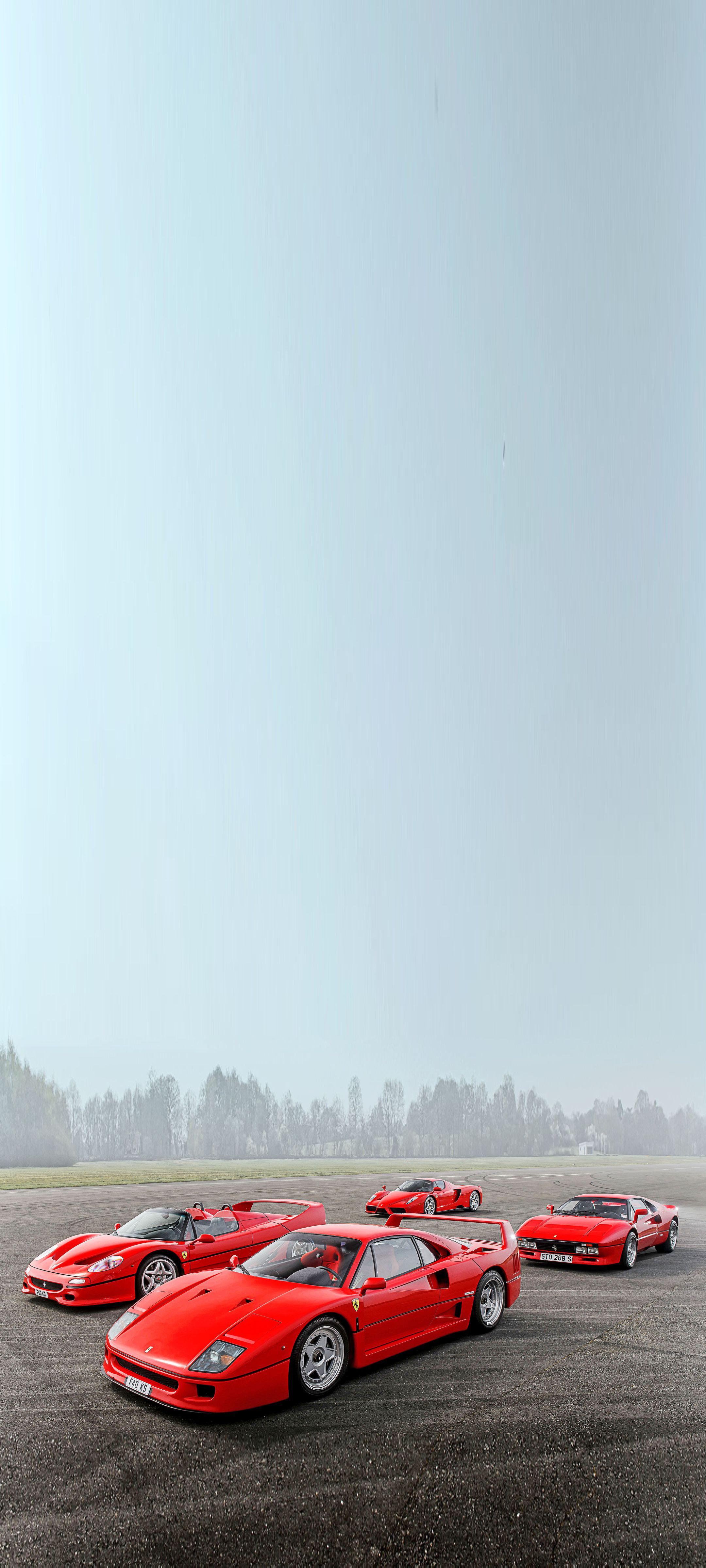 Mobile red Ferrari wallpaper, as