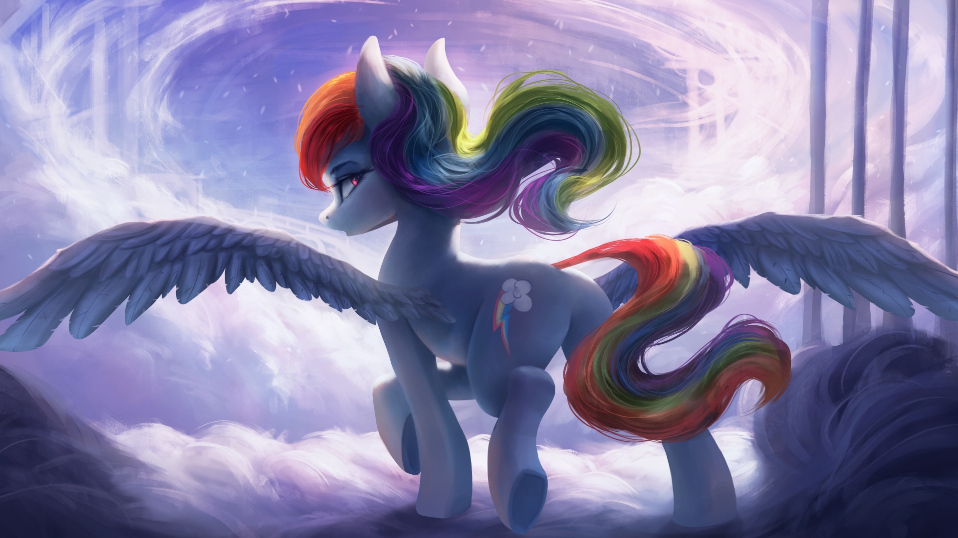 Rainbow Dash Wallpaper 4K, Pegasus pony