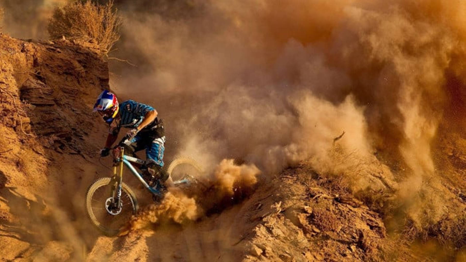 4k Mountain Bike On Red Bull Rampage