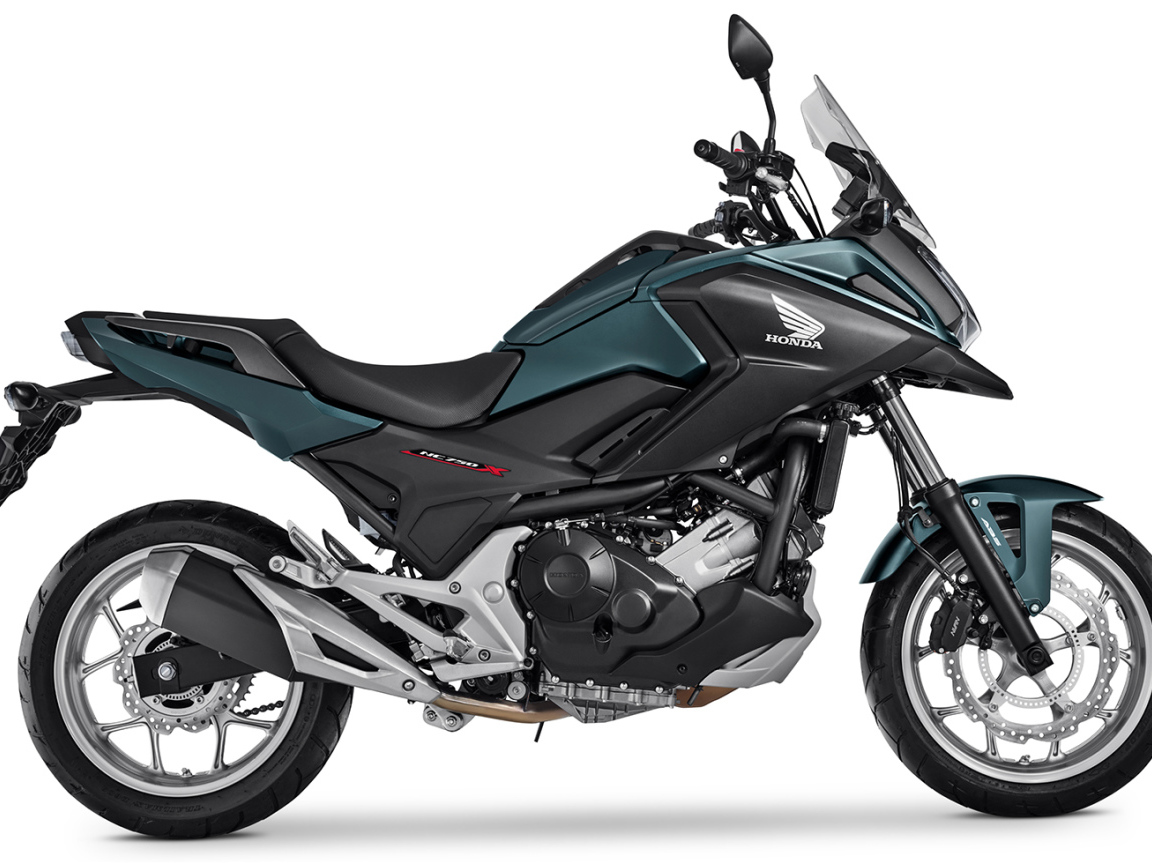 Honda NC750X motorcycle against