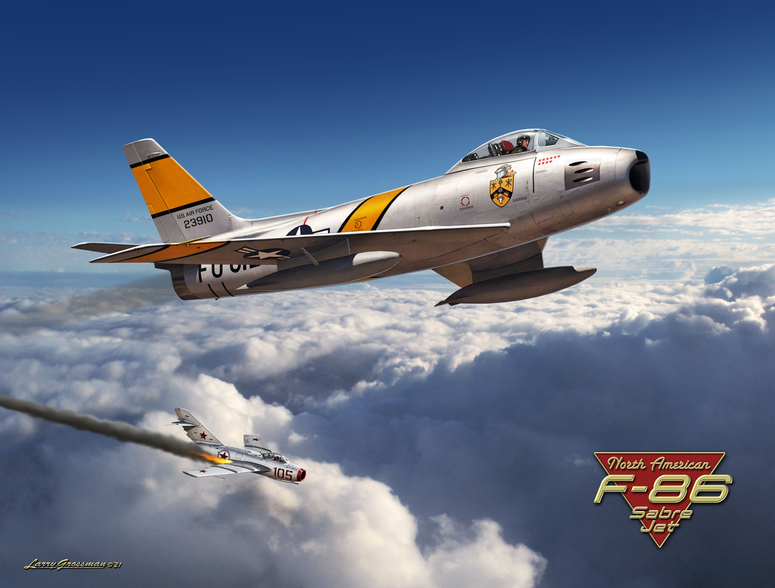 F 86 Sabre Jet Mural Wallpaper