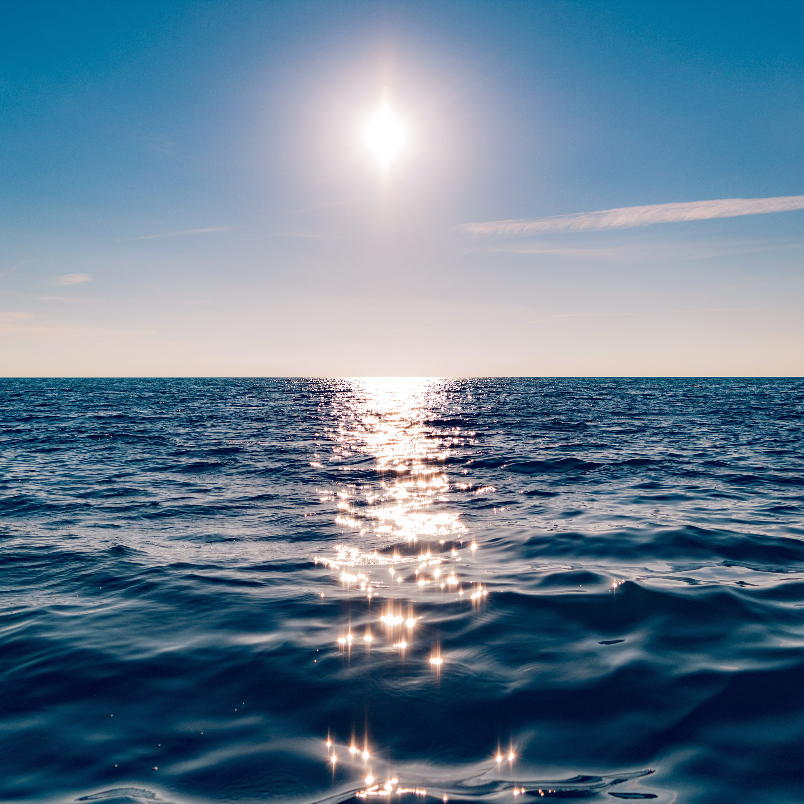 Sea Blue Wave Sunshine Ocean Wallpaper