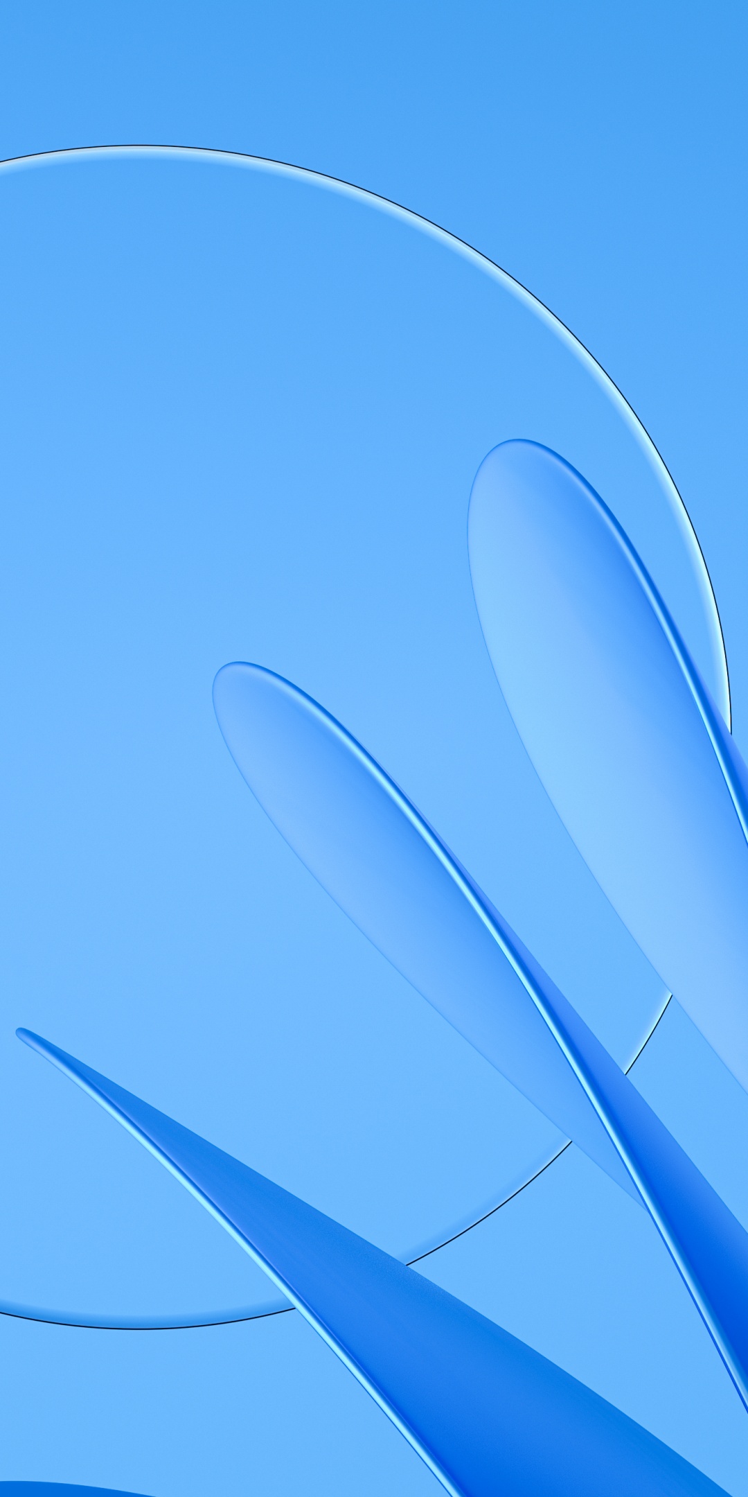 Glass Wallpaper 4K, Blue background