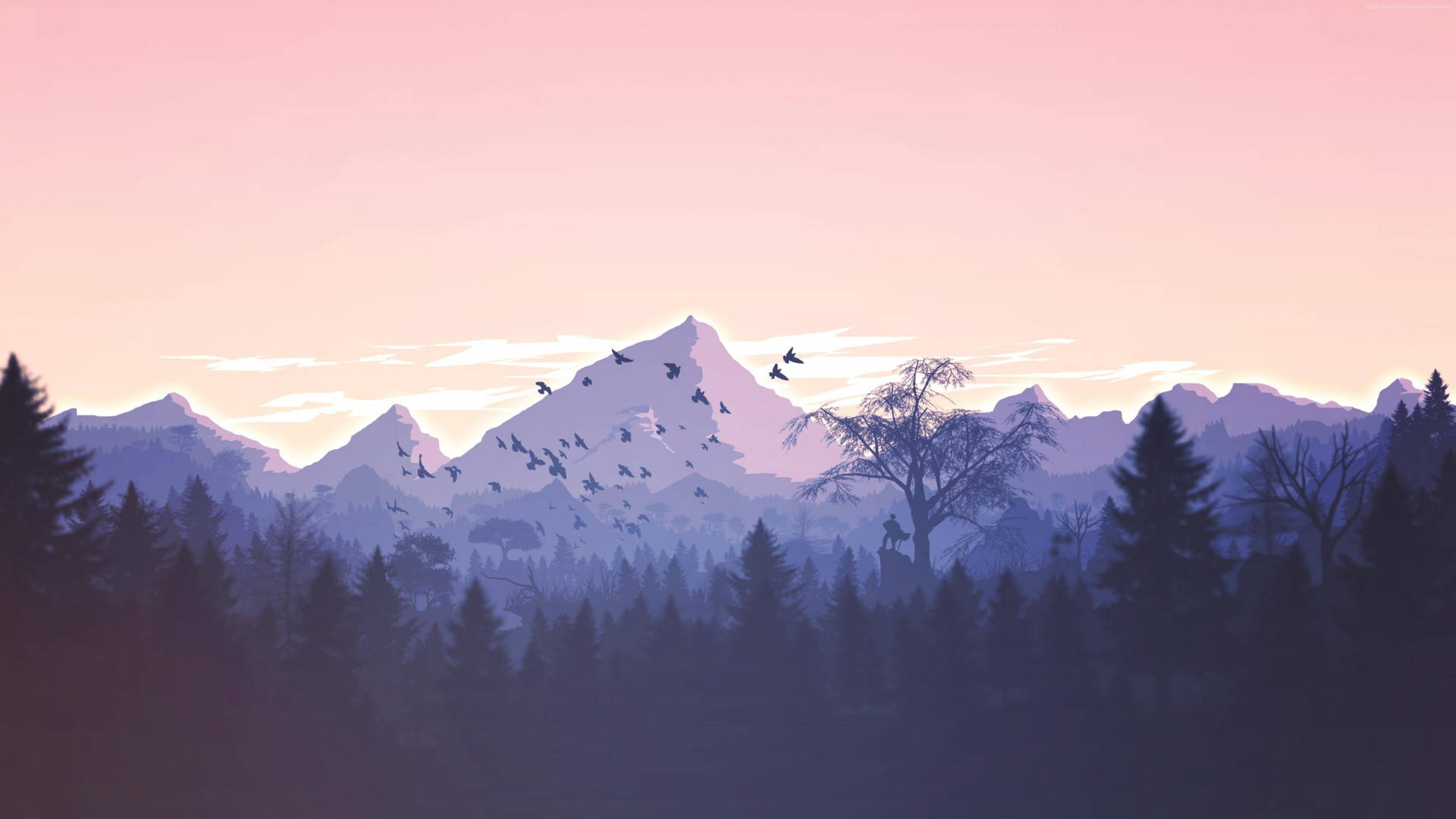 Download free Pastel Mountain Range