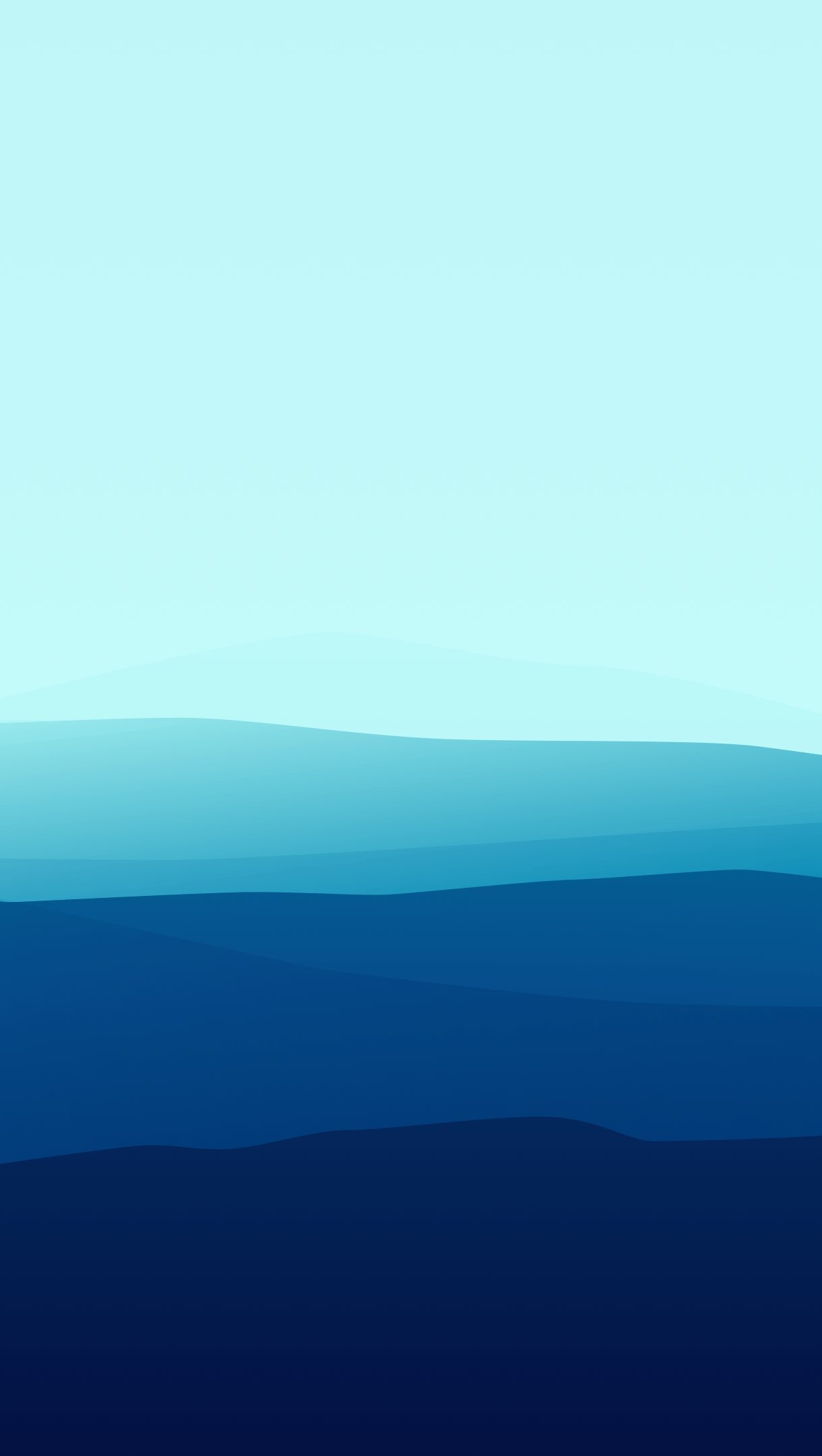 Mountains Minimalist Gradient Blue