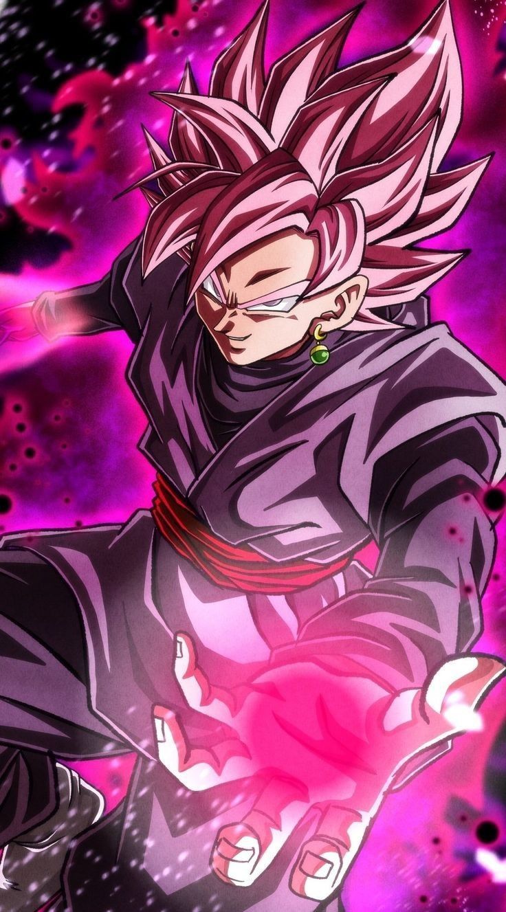 Black Goku Rose Wallpaper 4k