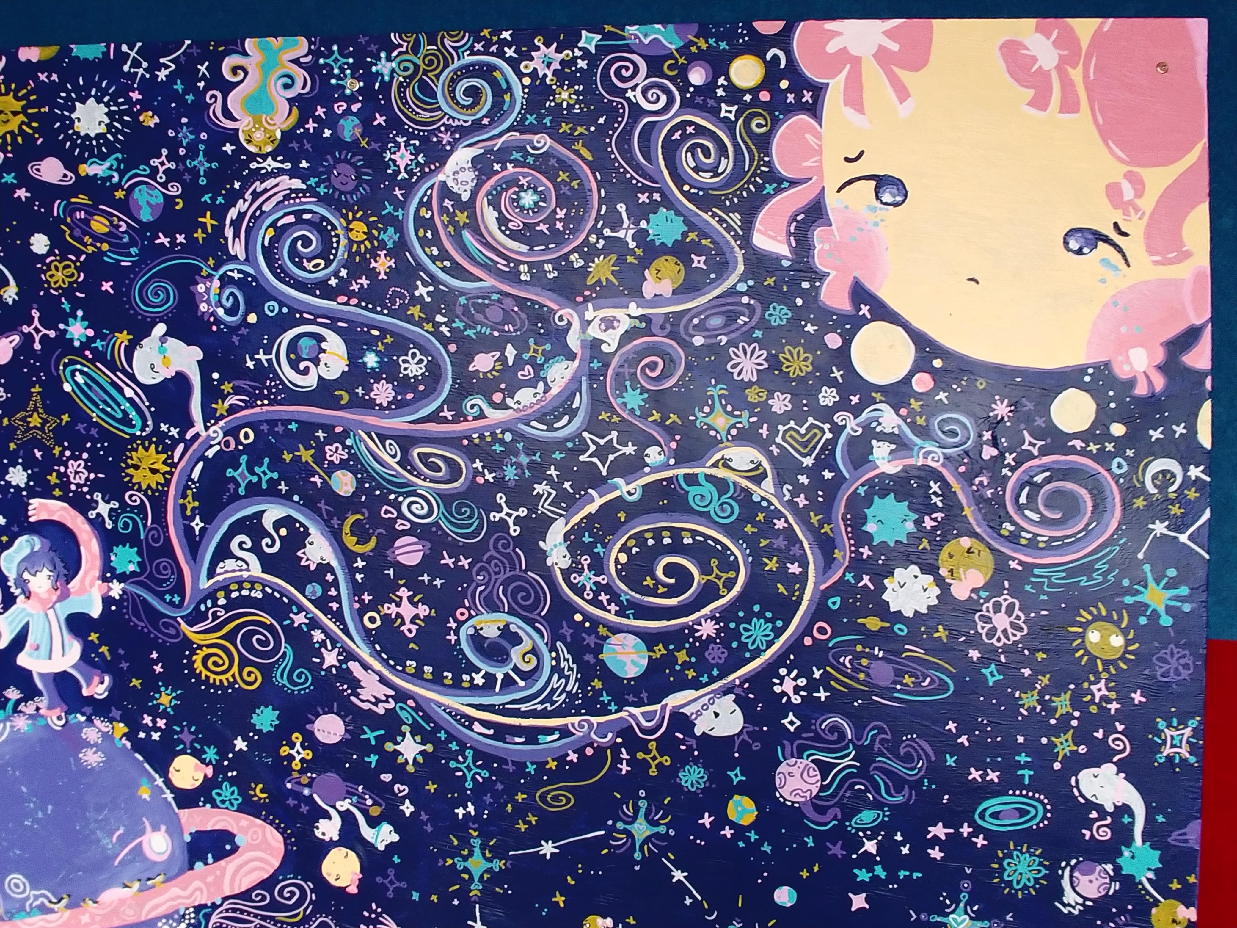 i made a kikuo themed mural! please