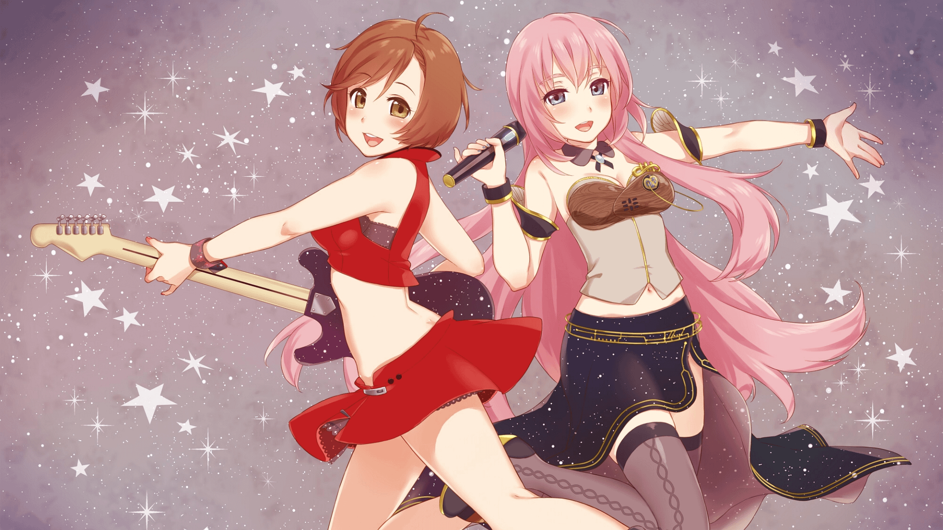 Wallpaper MEIKO and Megurine Luka