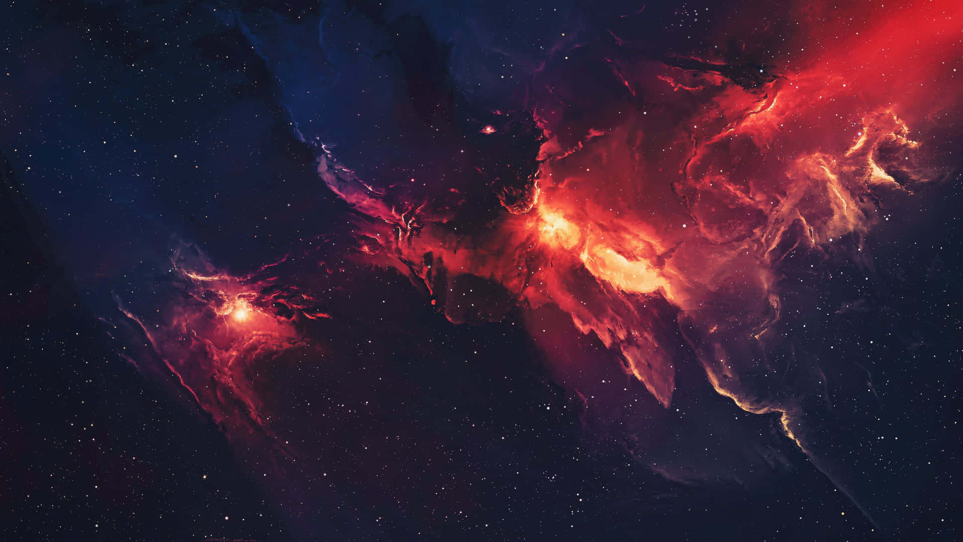 Red Galaxy Background