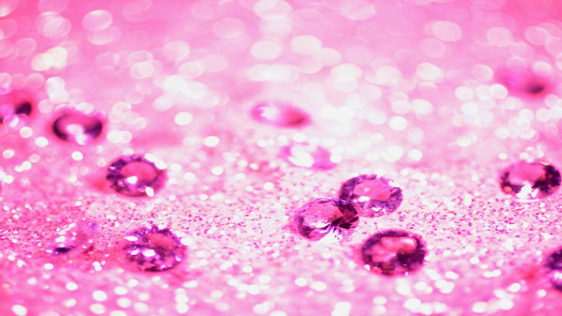 Pink Glitter With Diamonds Wallpaper
