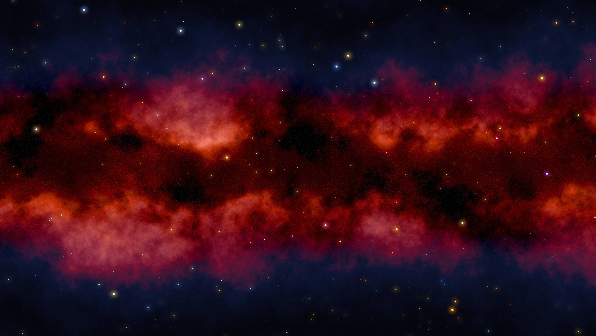 Red Galaxy In Outer Space HD Wallpaper