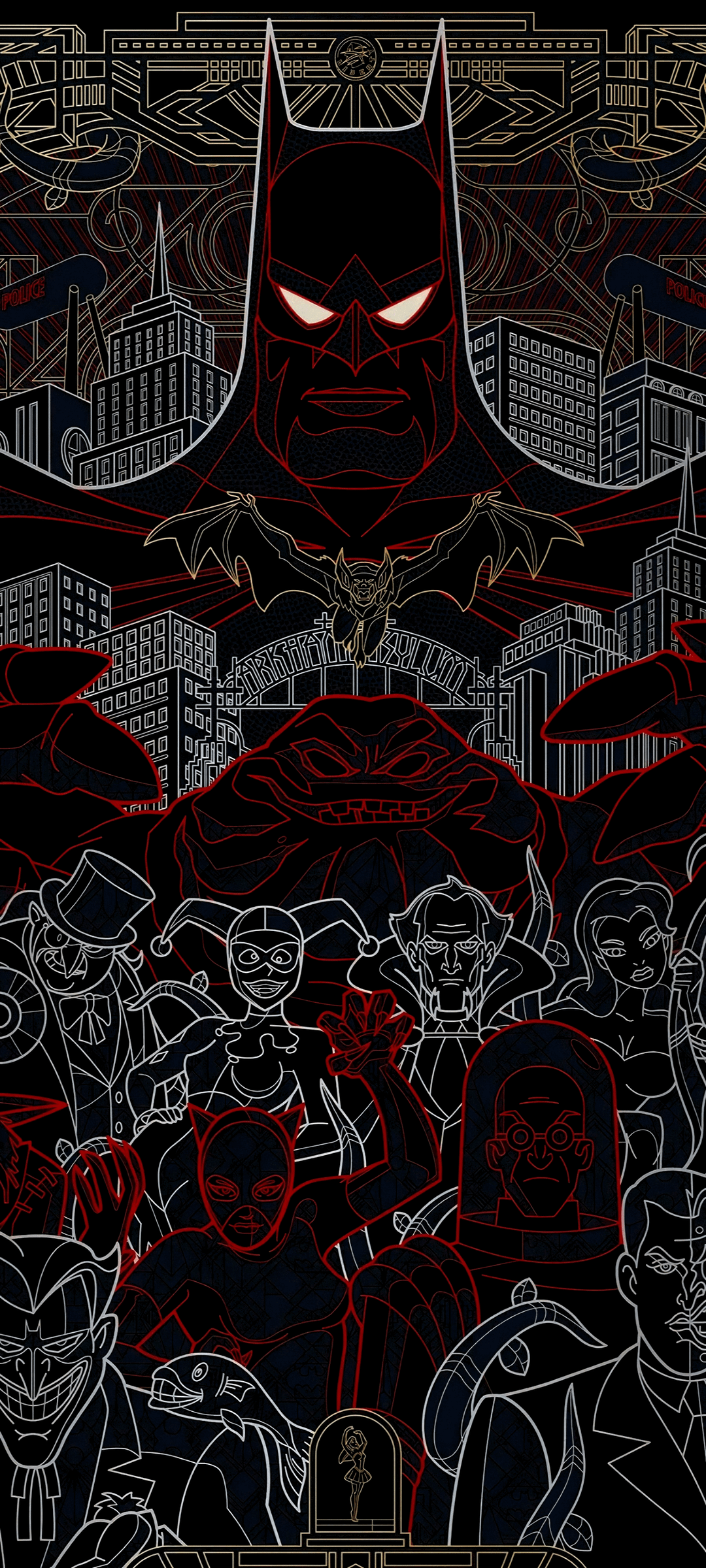 Batman: The Animated Series wallpaper (by Anthony Petrie) [1800x4000]