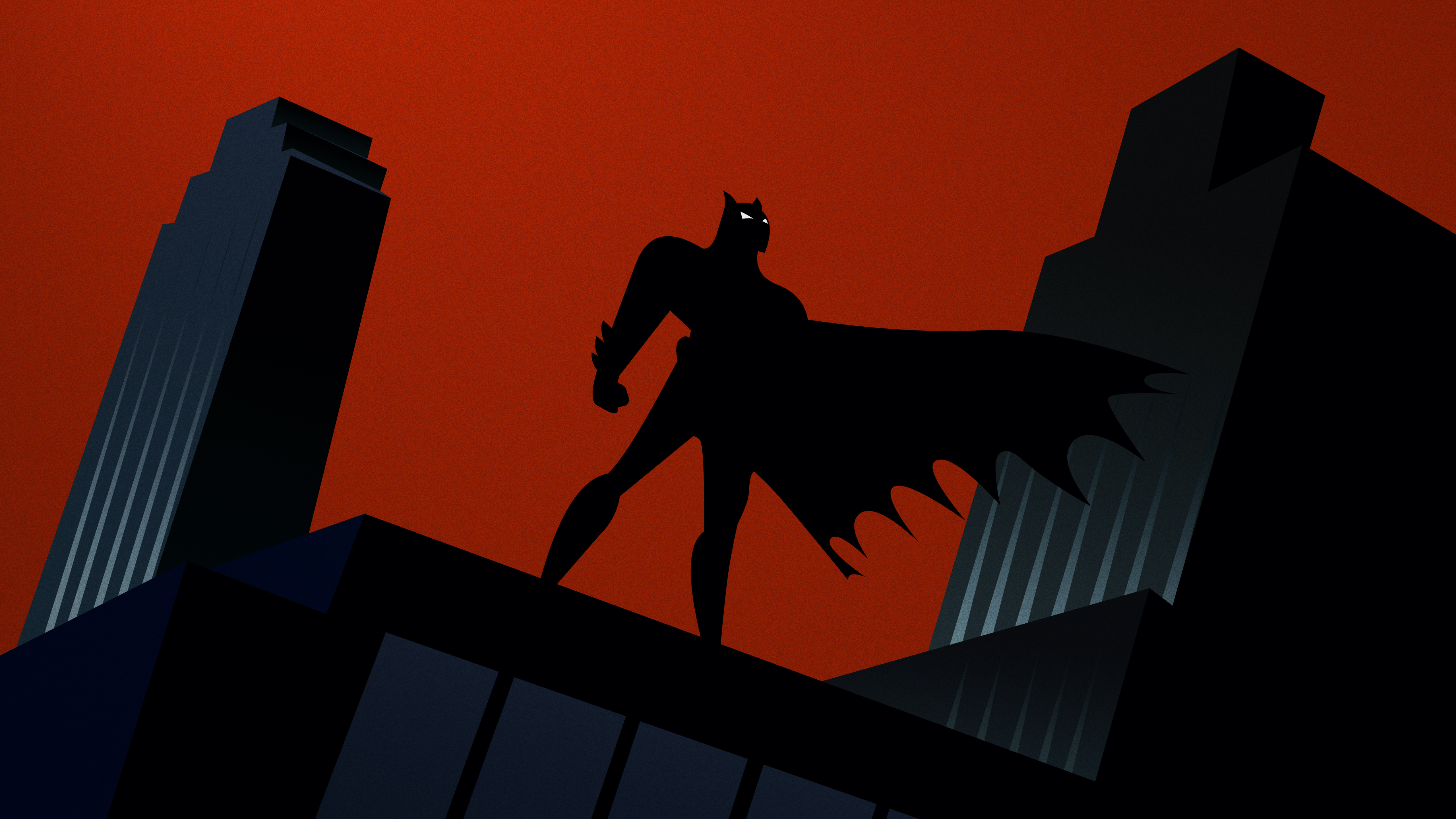 Batman Wallpaper 4K, Animated series, Silhouette, 5K