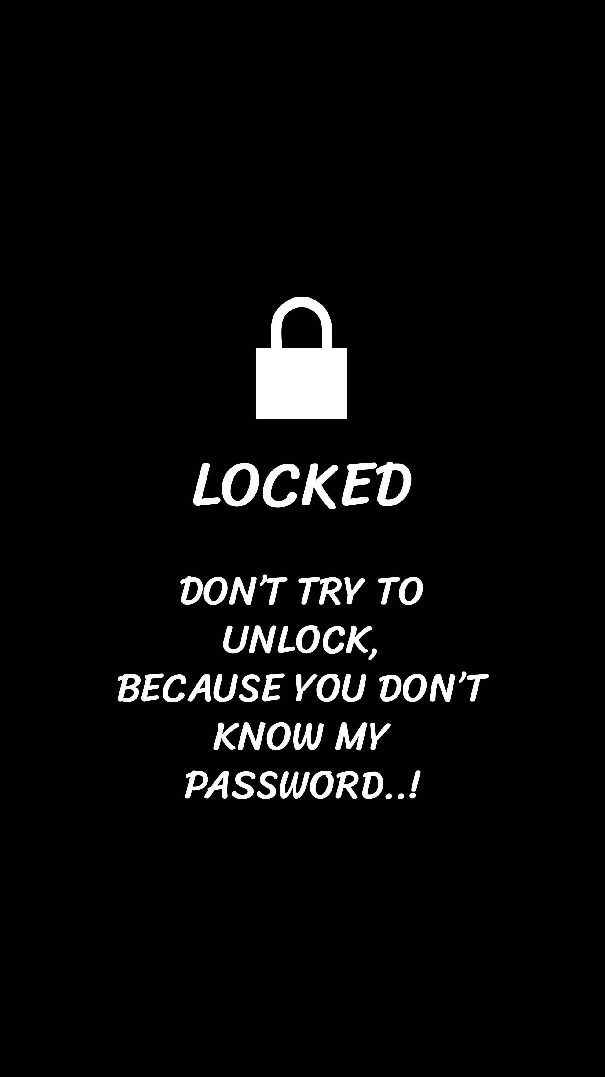 Secured Padlock With Bold Text Password