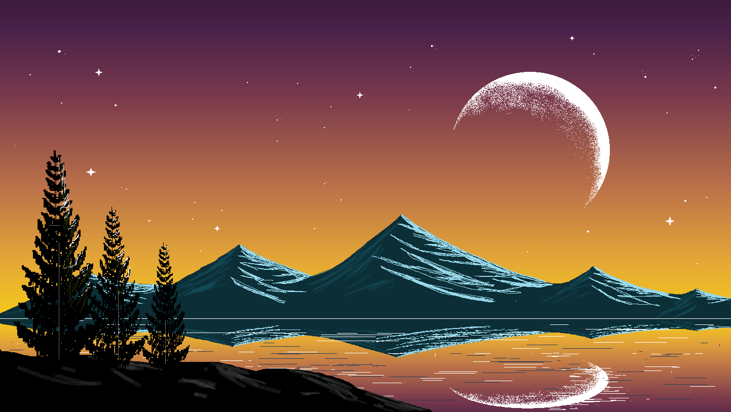 Landscape using MS paint