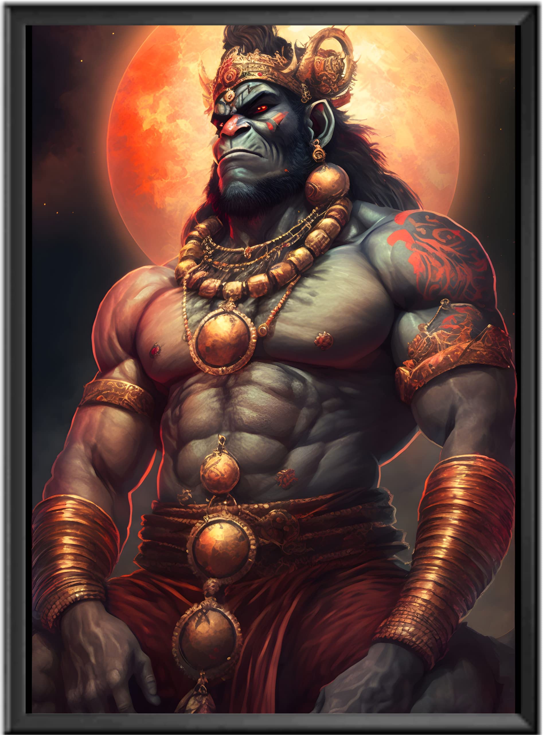 SANVIK CREATIONS Hanuman Ji Photo Frame