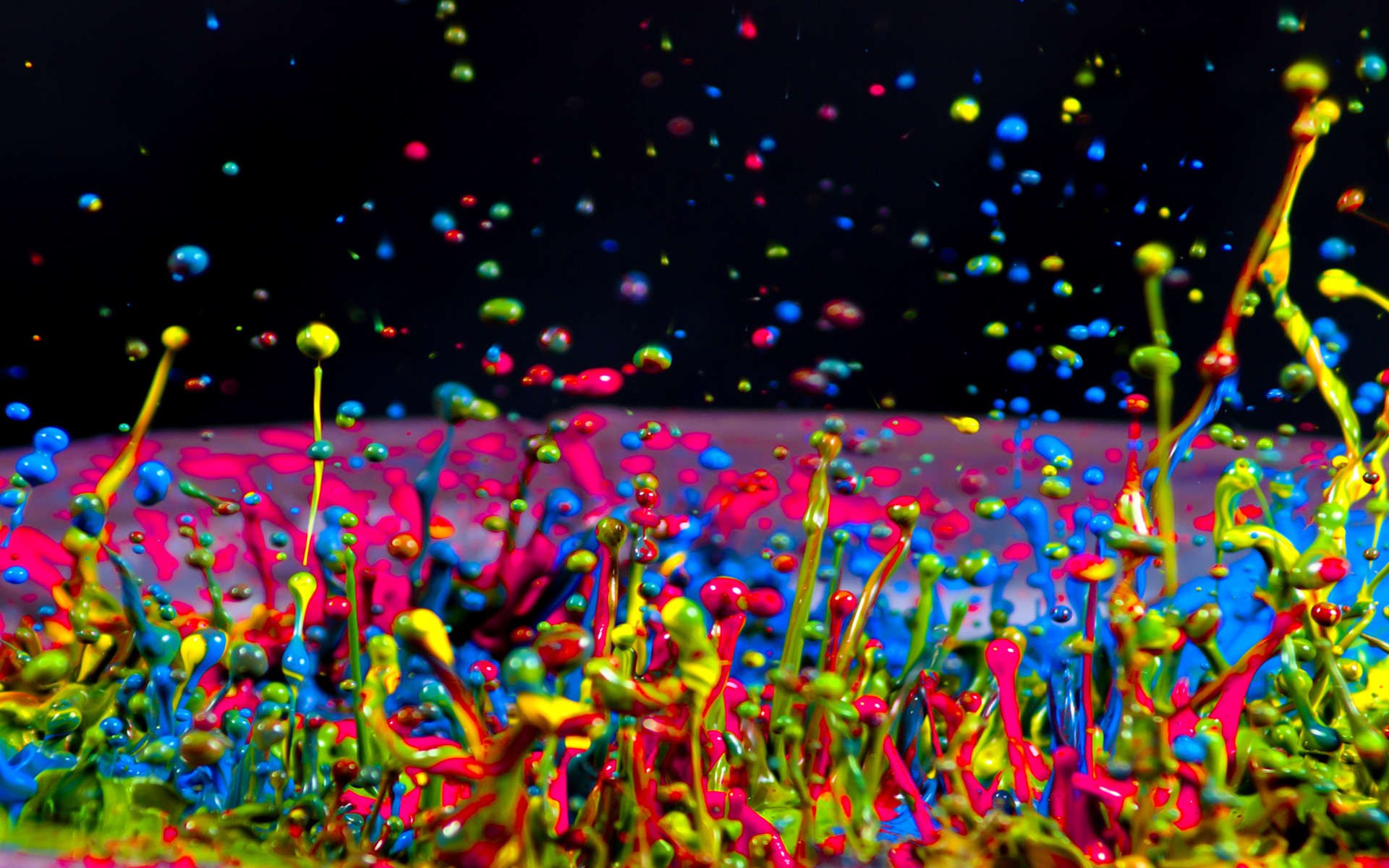 Rainbow Paint Splatter Microsoft Wallpaper