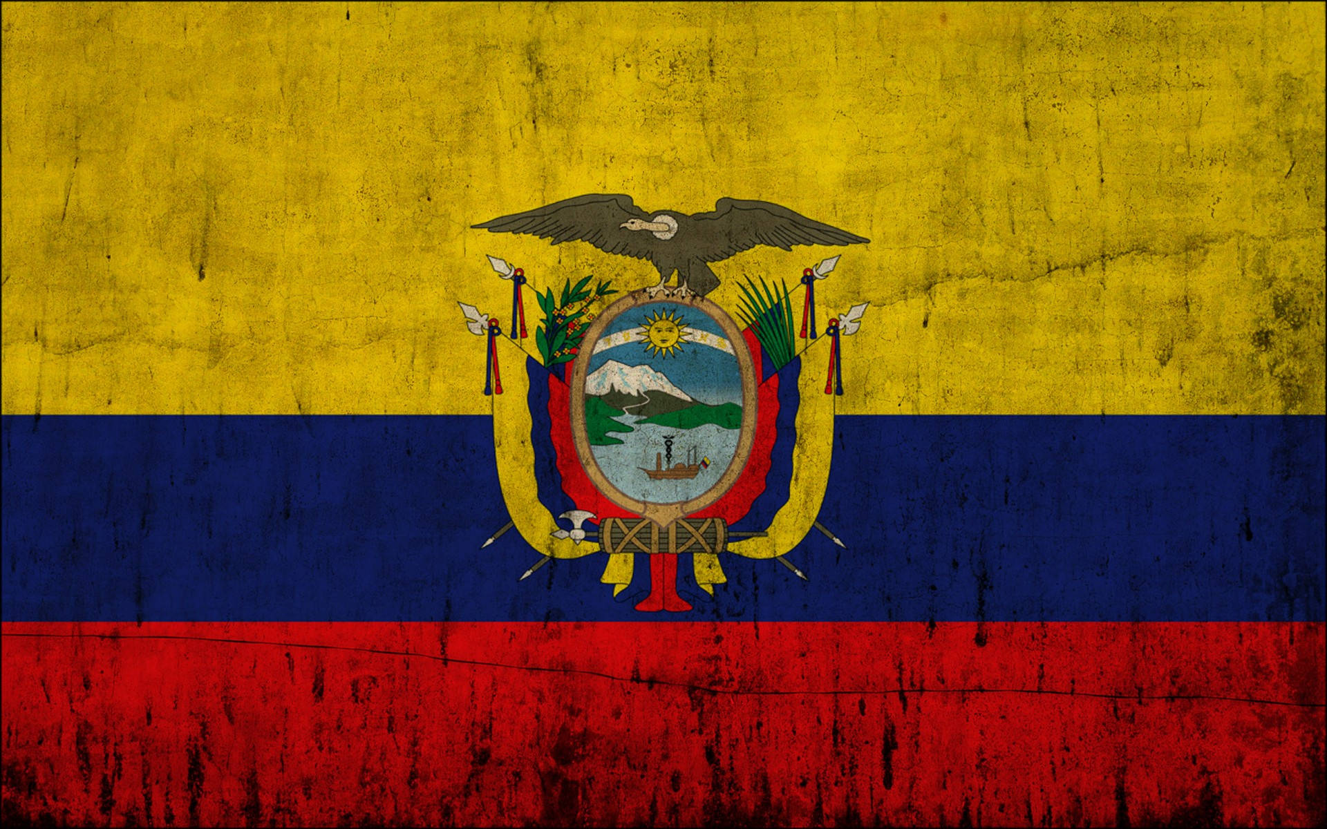 National Flag Of Ecuador Wallpaper