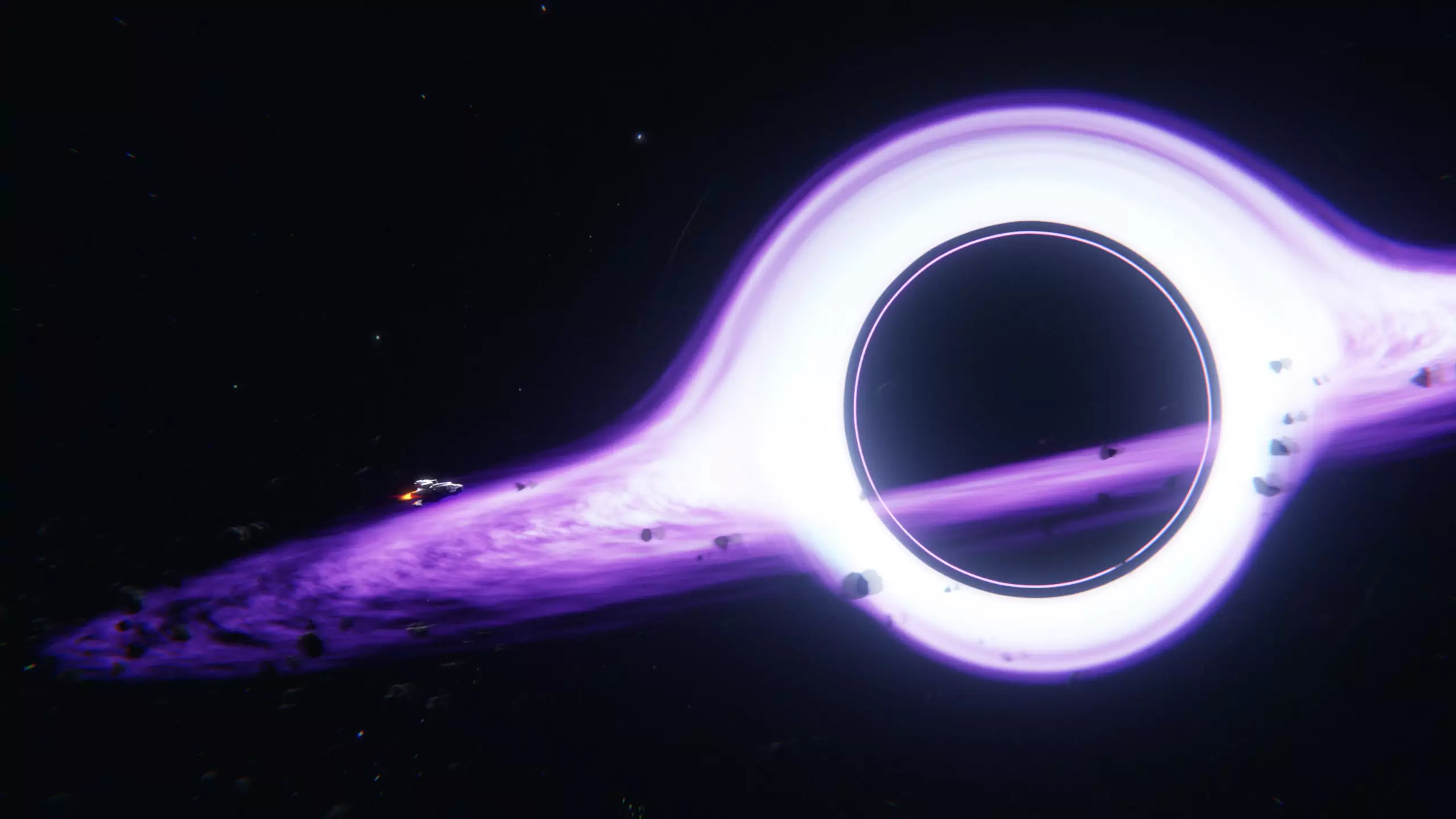 Video wallpaper Purple Black Hole