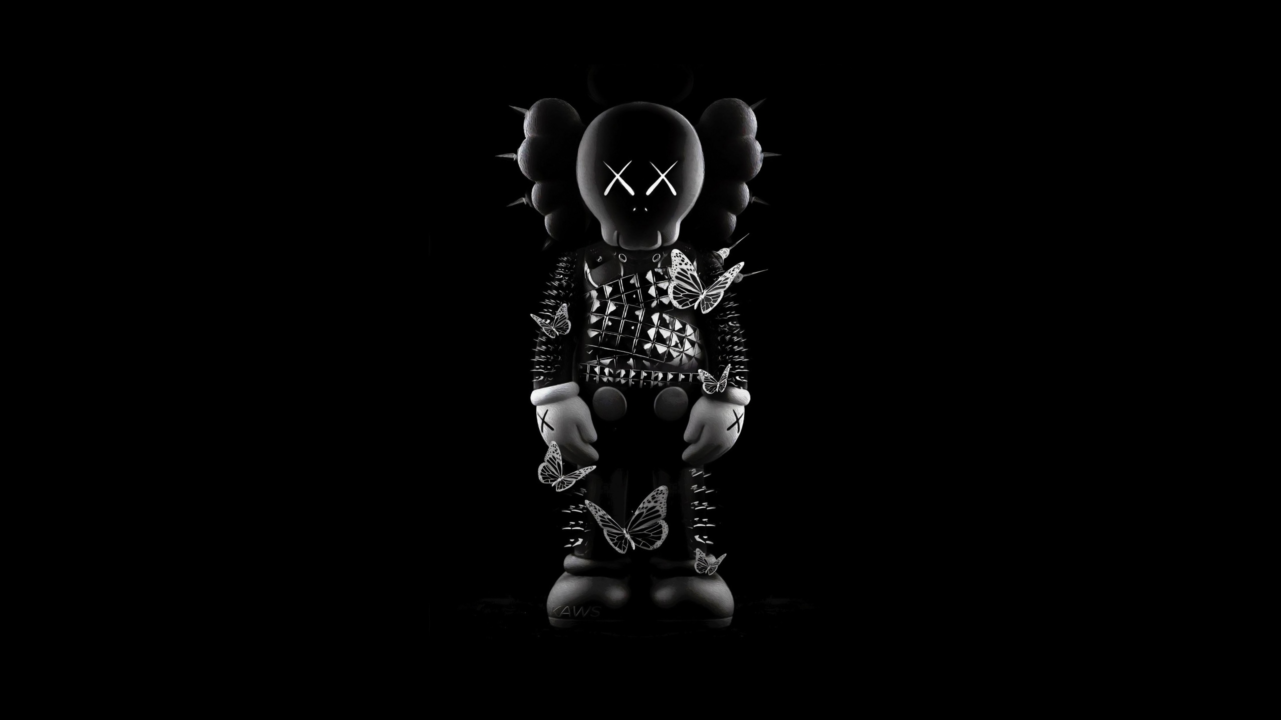 Kaws black Wallpaper 4K, Kaws figure